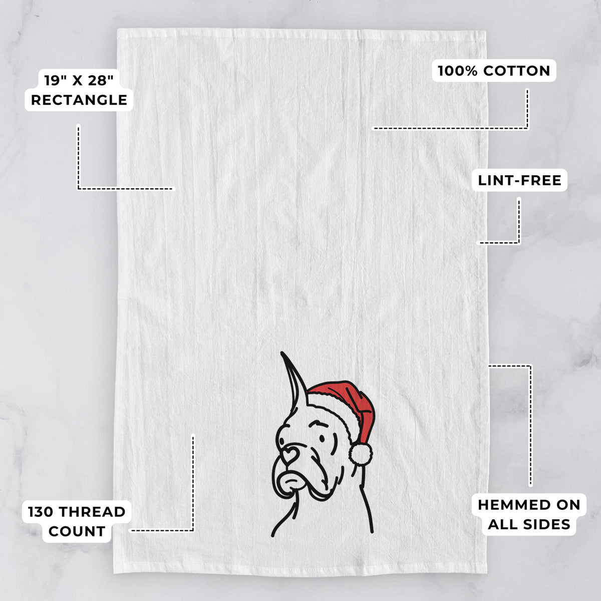 Jolly Rescue Boxer - Billy - Tea Towel