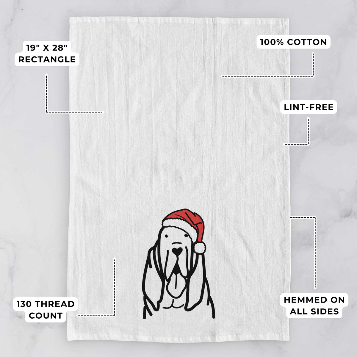 Jolly Bloodhound - Tea Towel