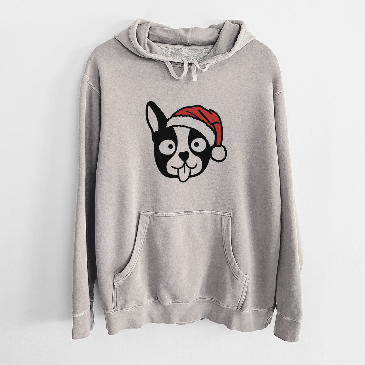 Jolly Boston Terrier - Unisex Pigment Dyed Hoodie