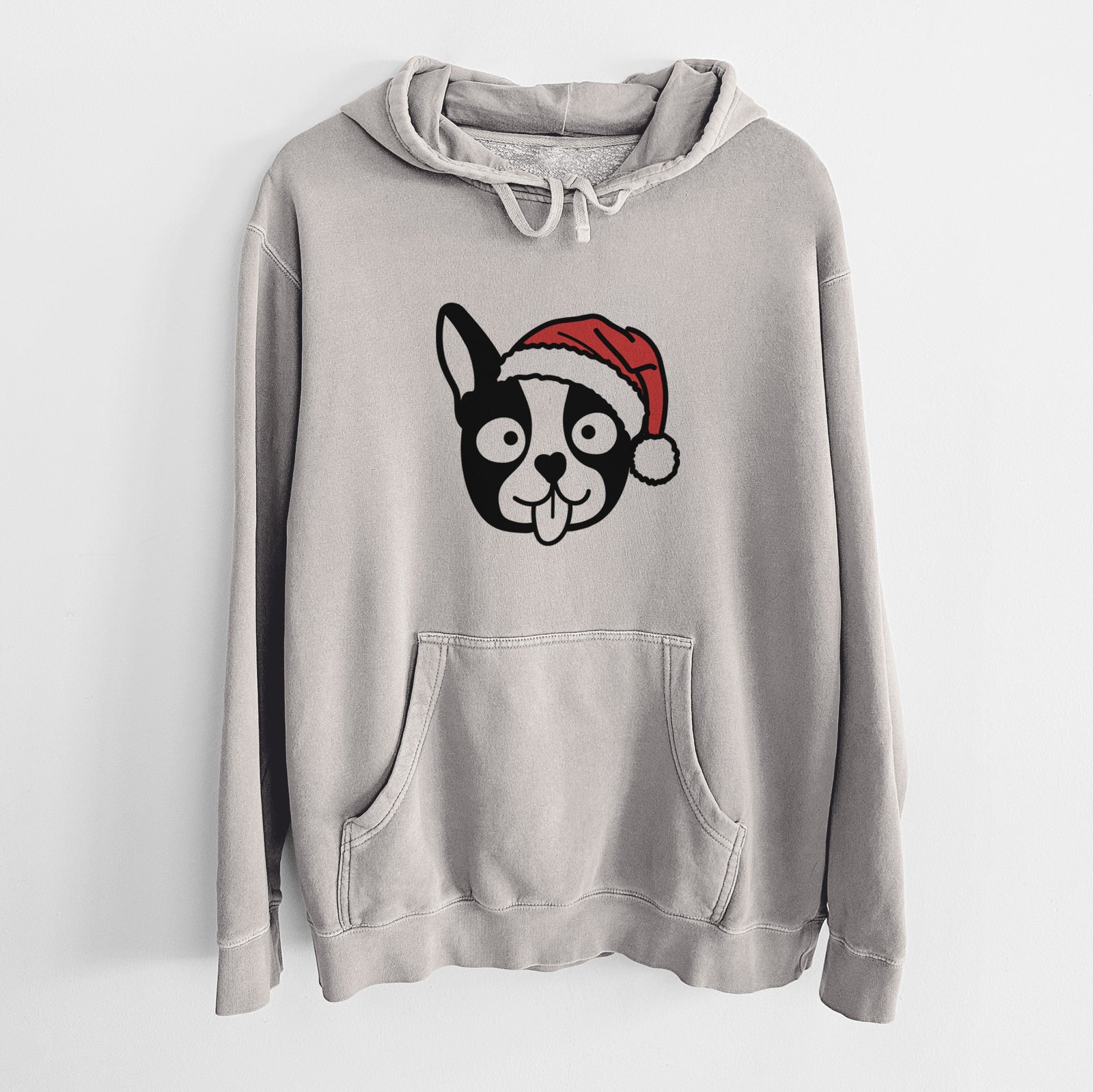 Jolly Boston Terrier - Unisex Pigment Dyed Hoodie