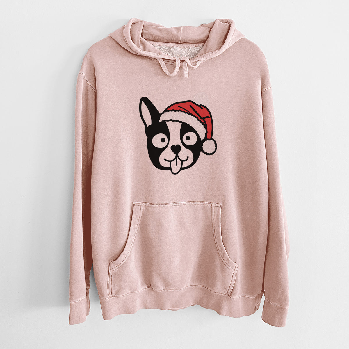 Jolly Boston Terrier - Unisex Pigment Dyed Hoodie