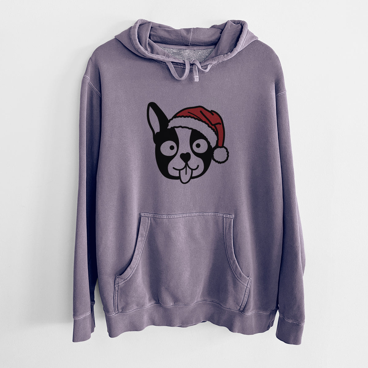 Jolly Boston Terrier - Unisex Pigment Dyed Hoodie