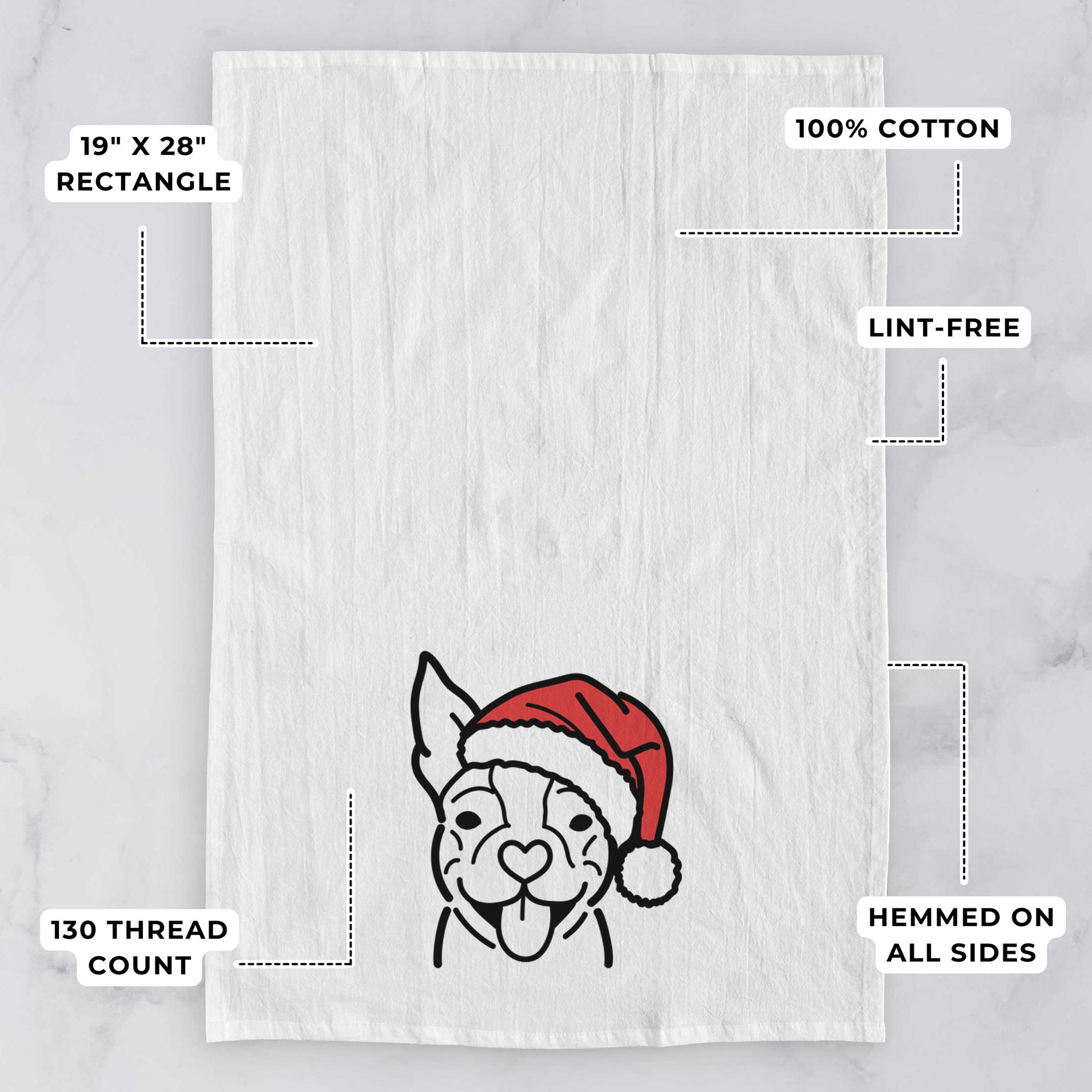 Jolly Happy Boston Terrier - Tea Towel