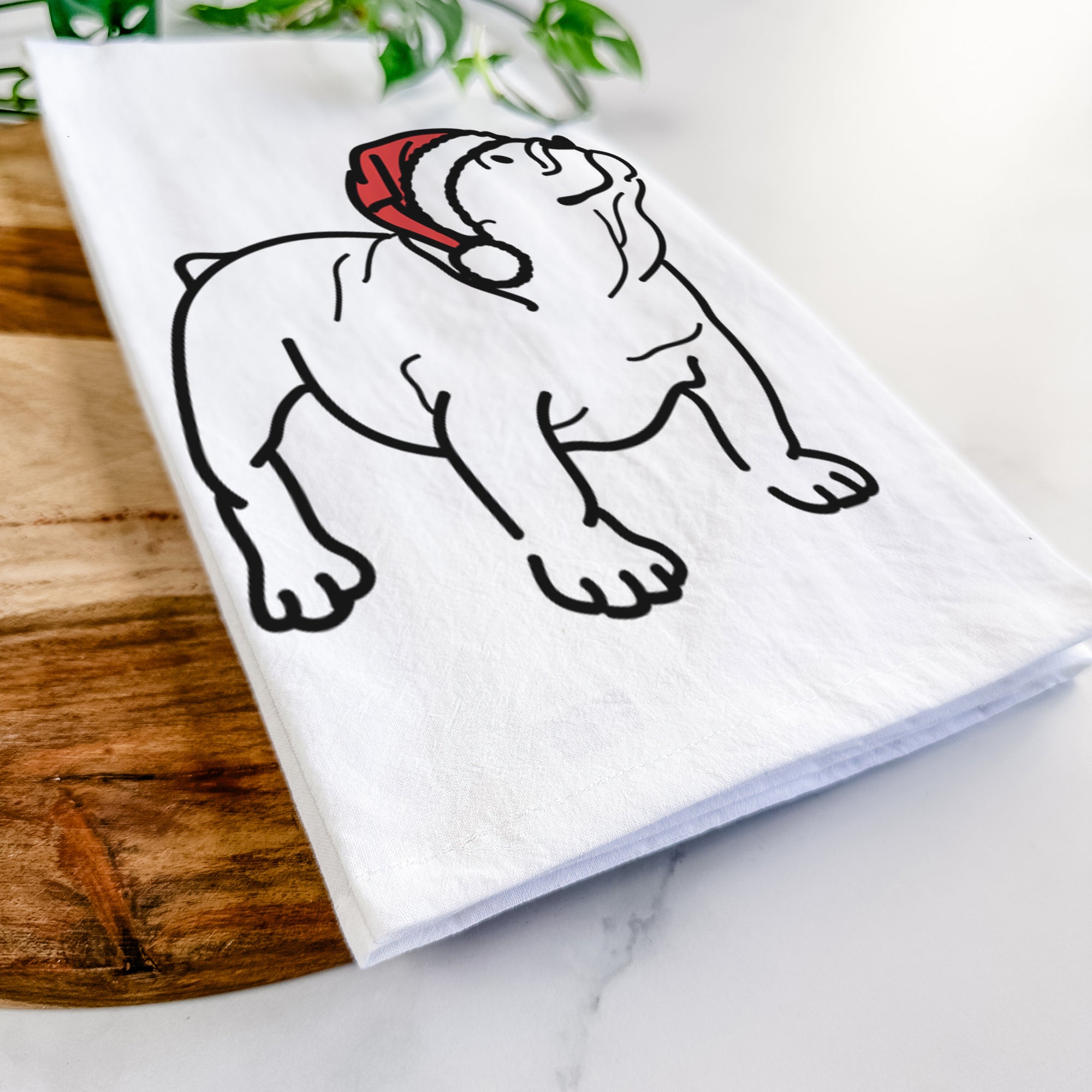 Jolly English Bulldog - Bruno - Tea Towel