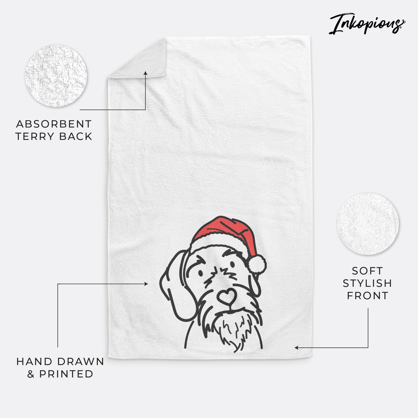 Jolly German Wirehaired Pointer - Buck - Hand Towel