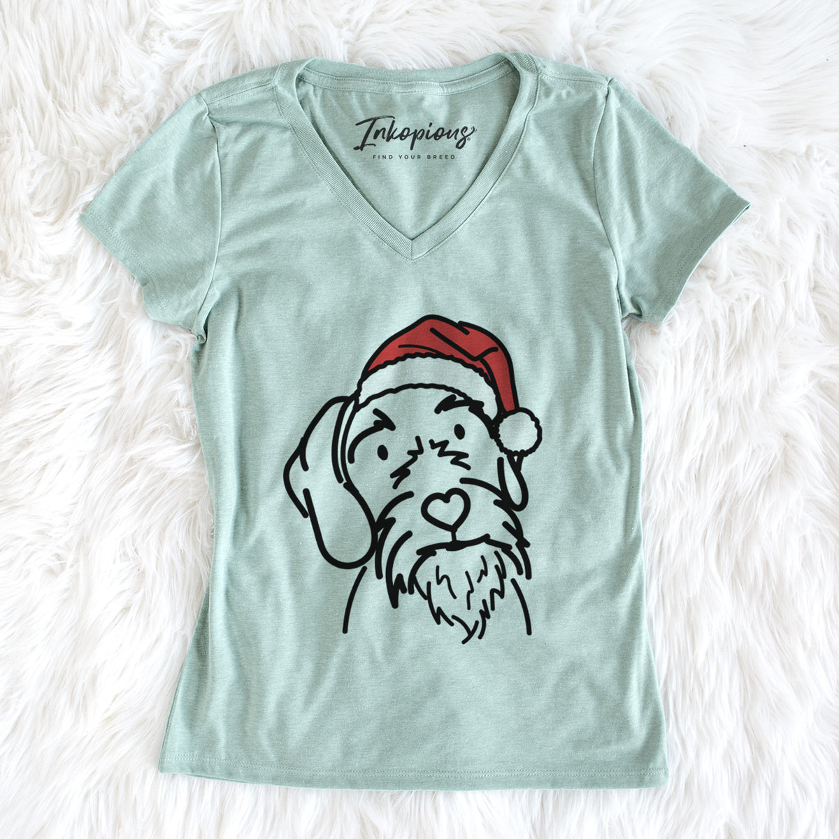 Jolly German Wirehaired Pointer - Buck - Women&#39;s Perfect V-neck Shirt
