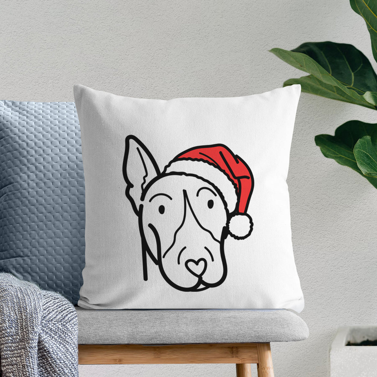 Love Always Bull Terrier - Throw Pillow Cover