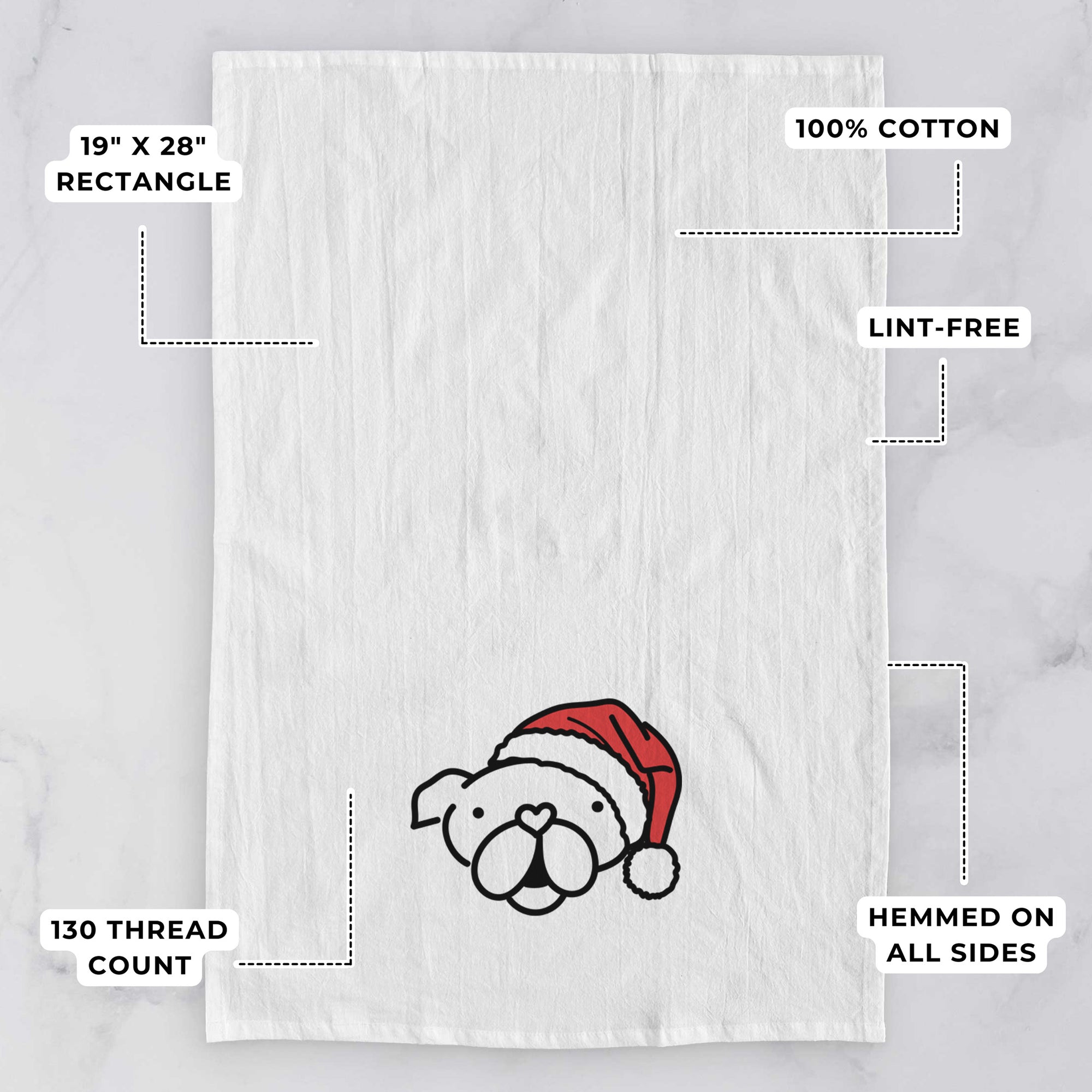 Jolly English Bulldog - Tea Towel