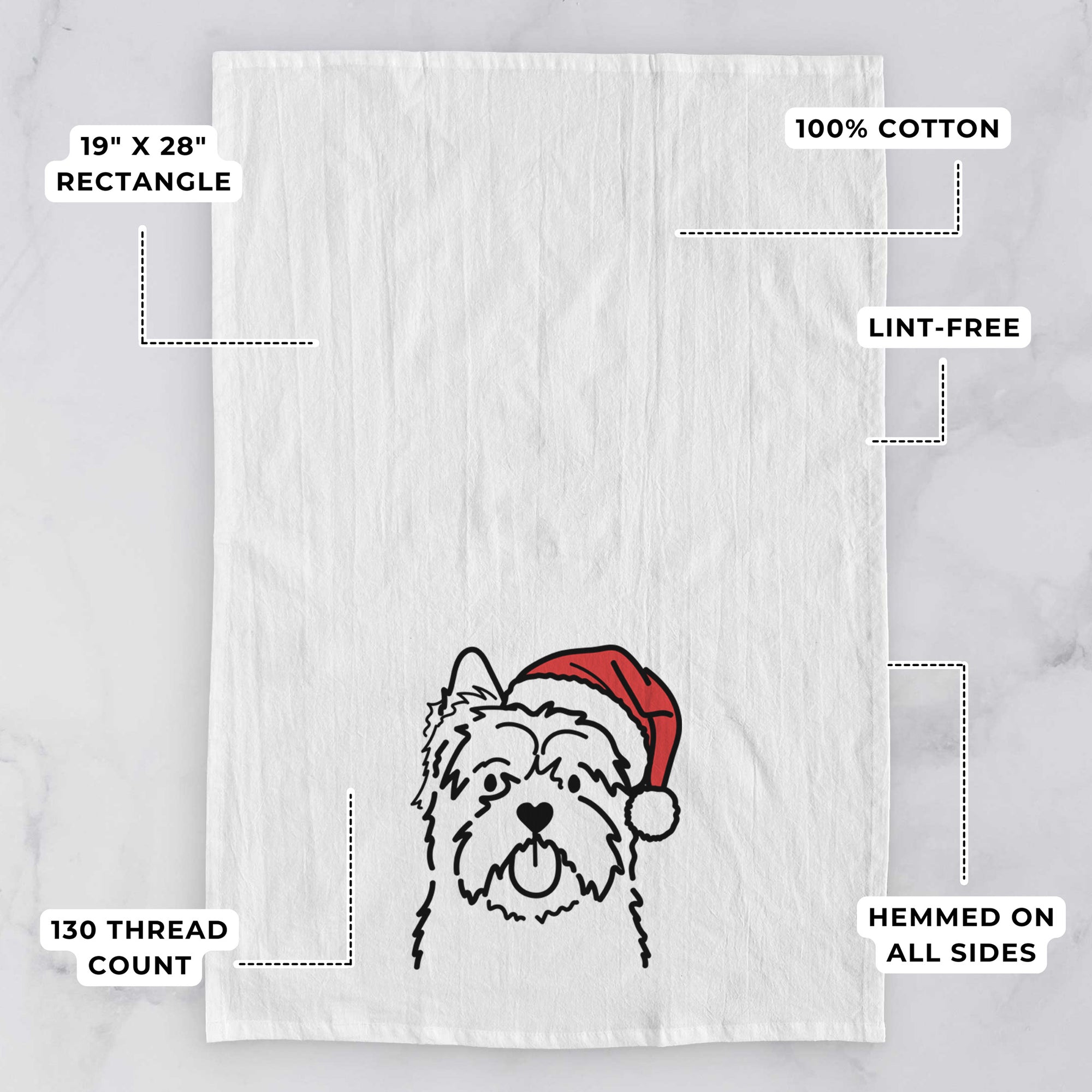 Jolly Cairn Terrier - Tea Towel