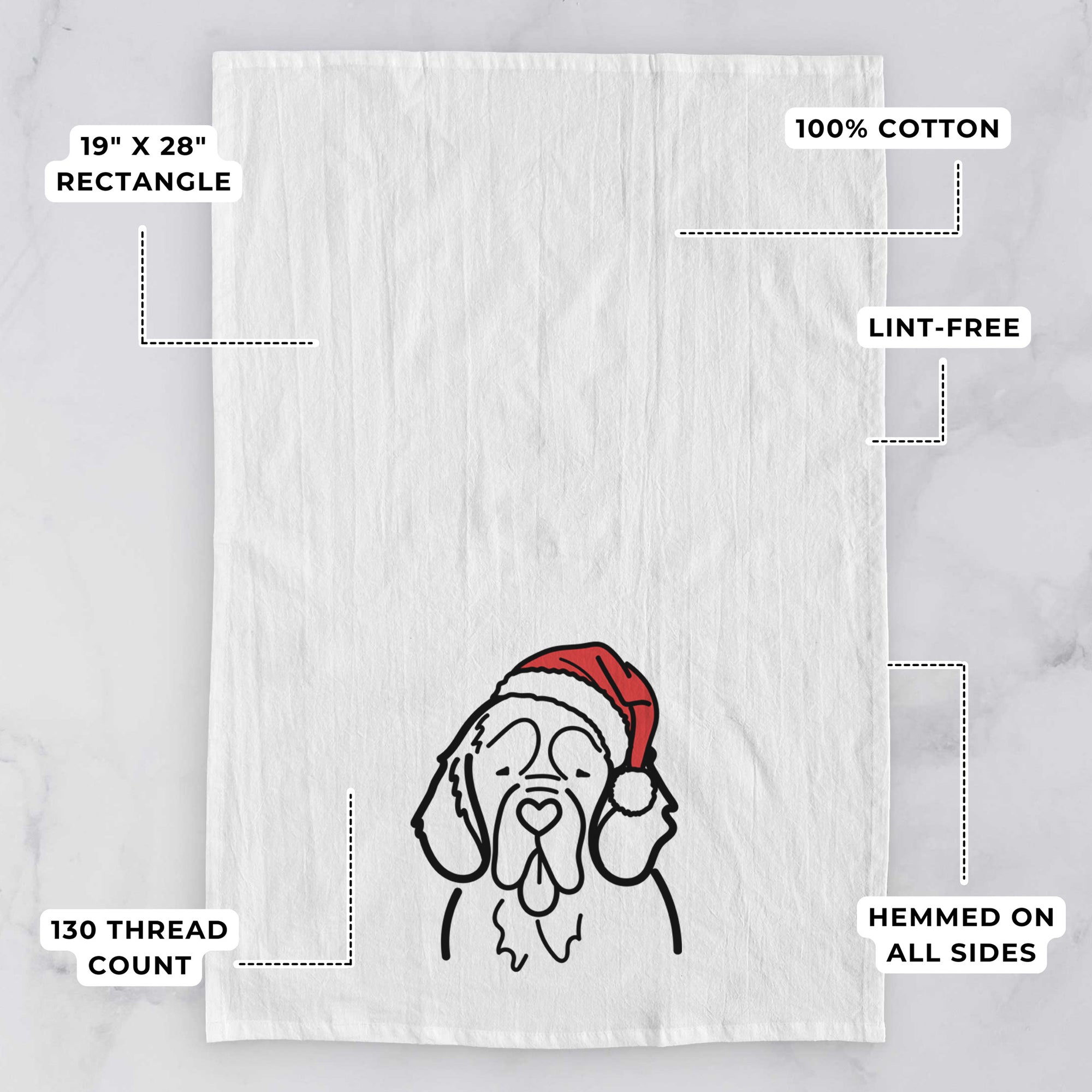 Jolly Clumber Spaniel - Tea Towel