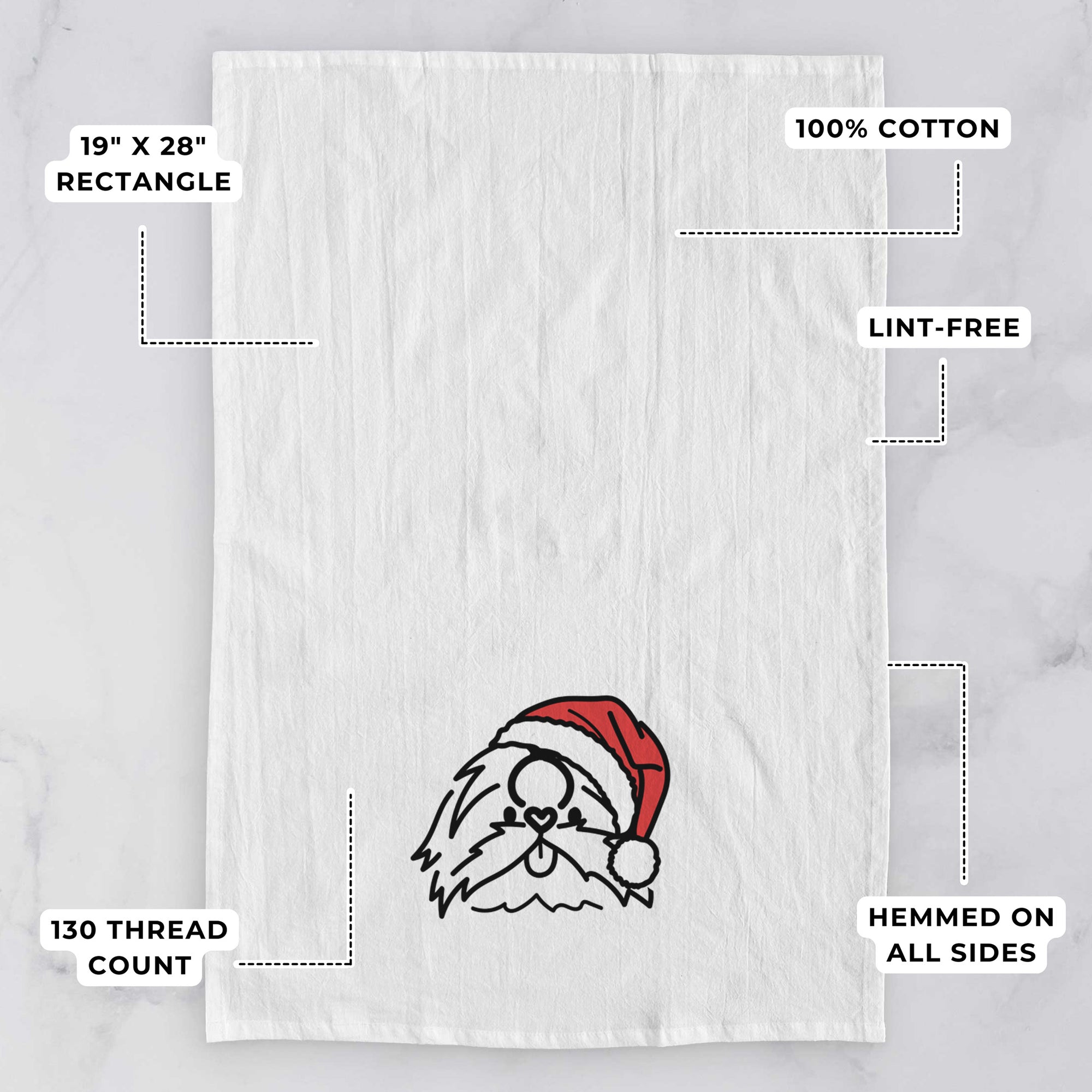 Jolly Shih Tzu - CoCo - Tea Towel