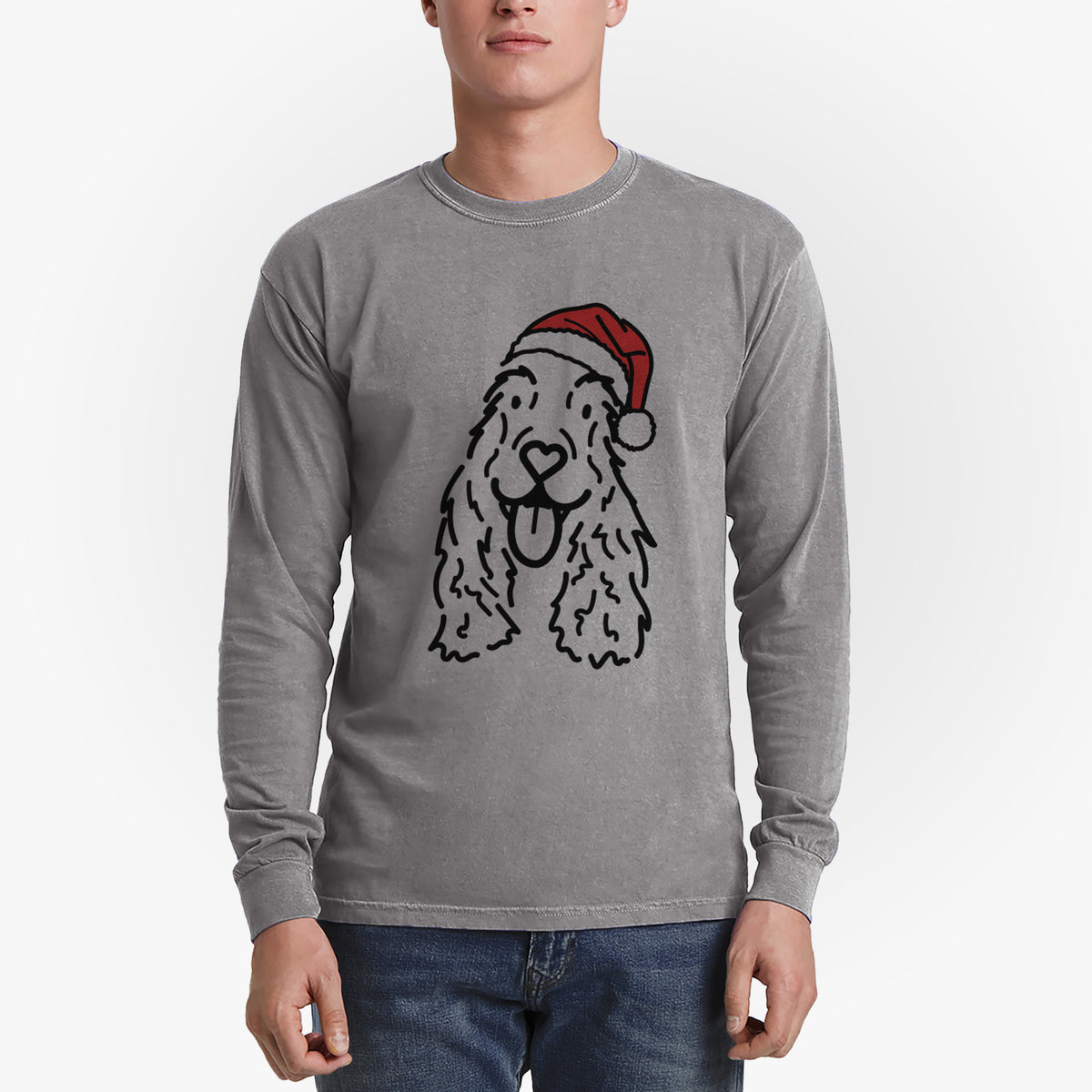 Jolly English Cocker Spaniel - Dolly - Heavyweight 100% Cotton Long Sleeve