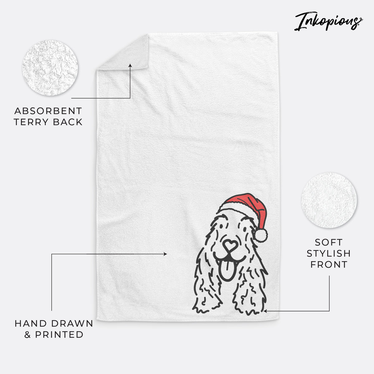 Jolly English Cocker Spaniel - Dolly - Hand Towel