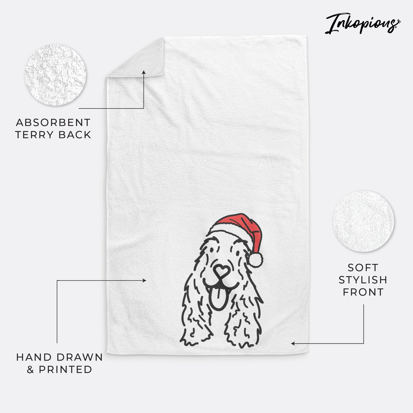 Jolly English Cocker Spaniel - Dolly - Hand Towel