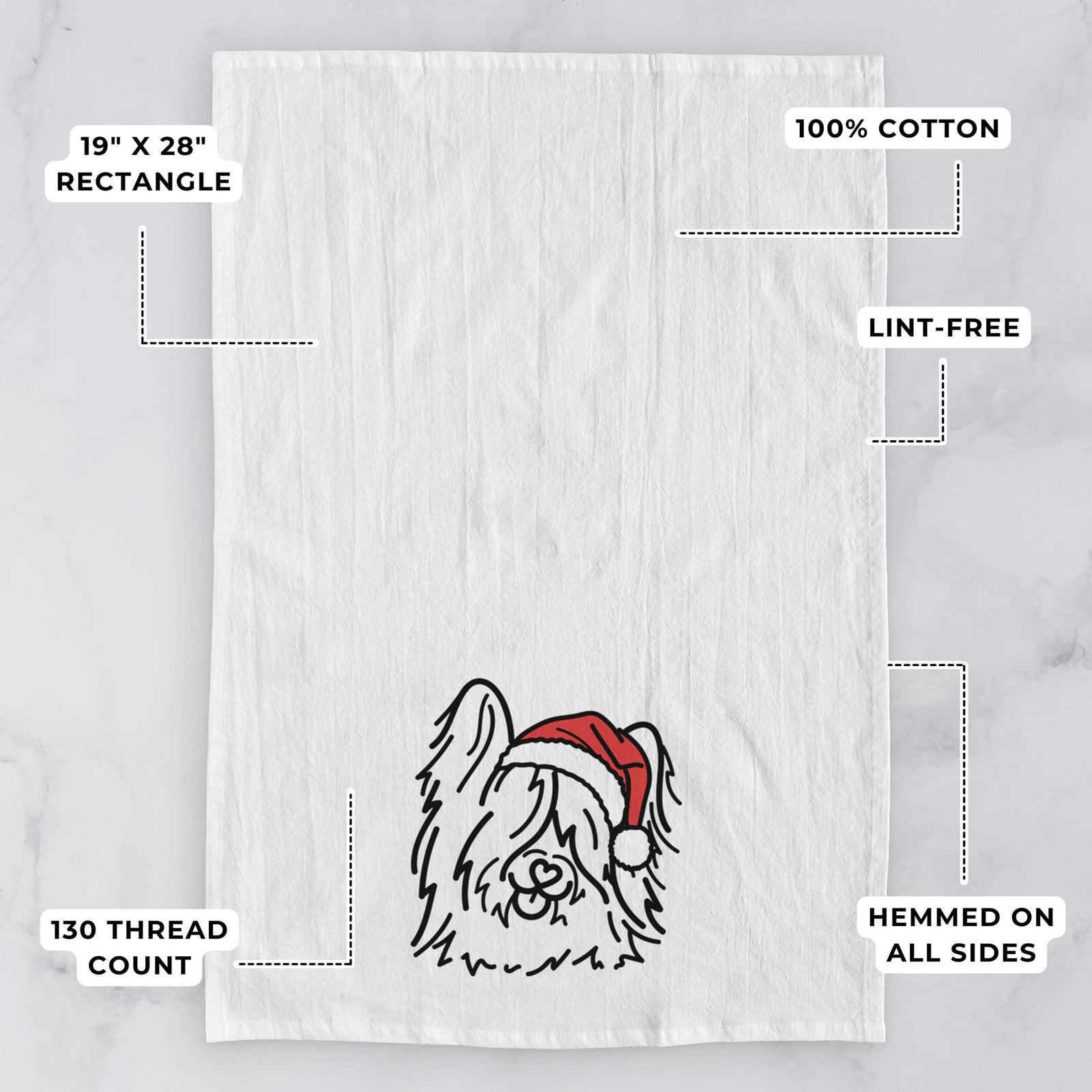 Jolly Skye Terrier - Dougal - Tea Towel