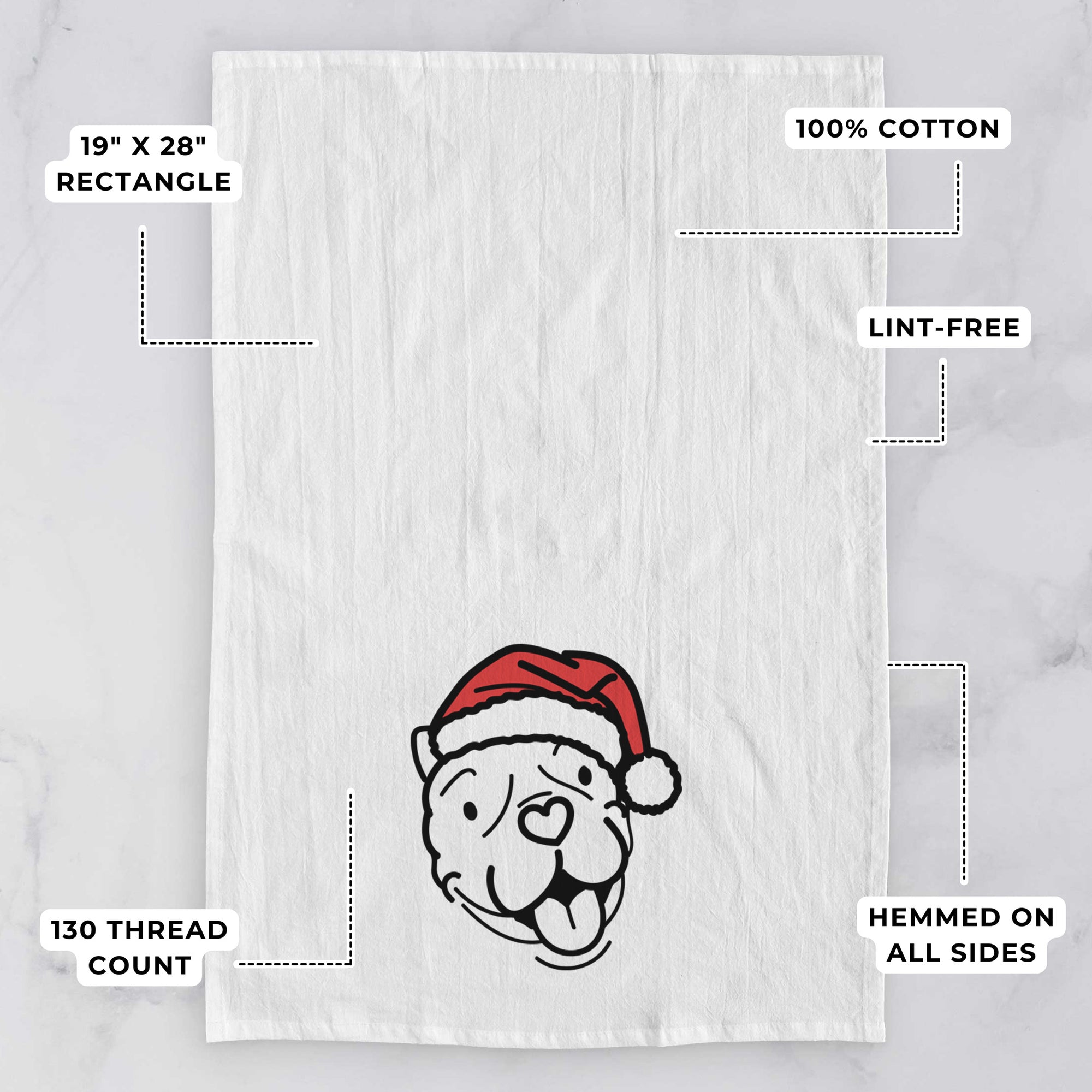 Jolly American Bulldog - Draco - Tea Towel