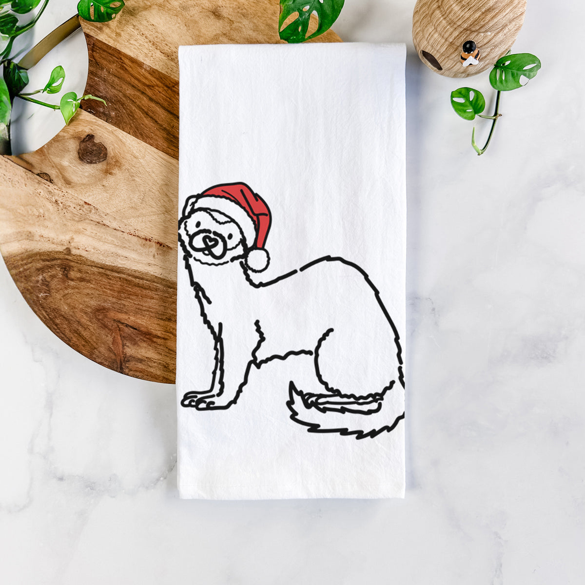 Jolly Ferret - Fern - Tea Towel