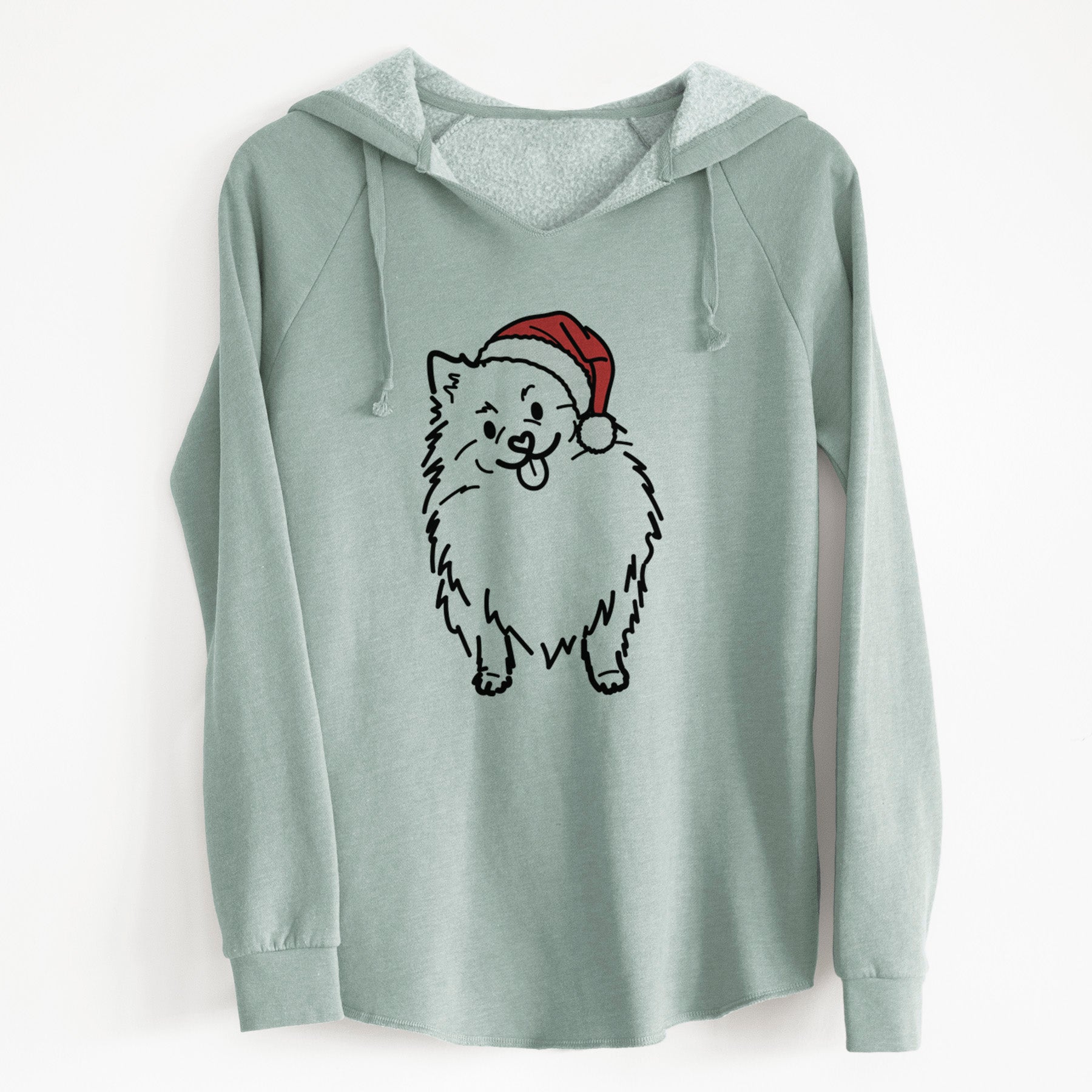 Jolly Pomeranian - Fern - Cali Wave Hooded Sweatshirt