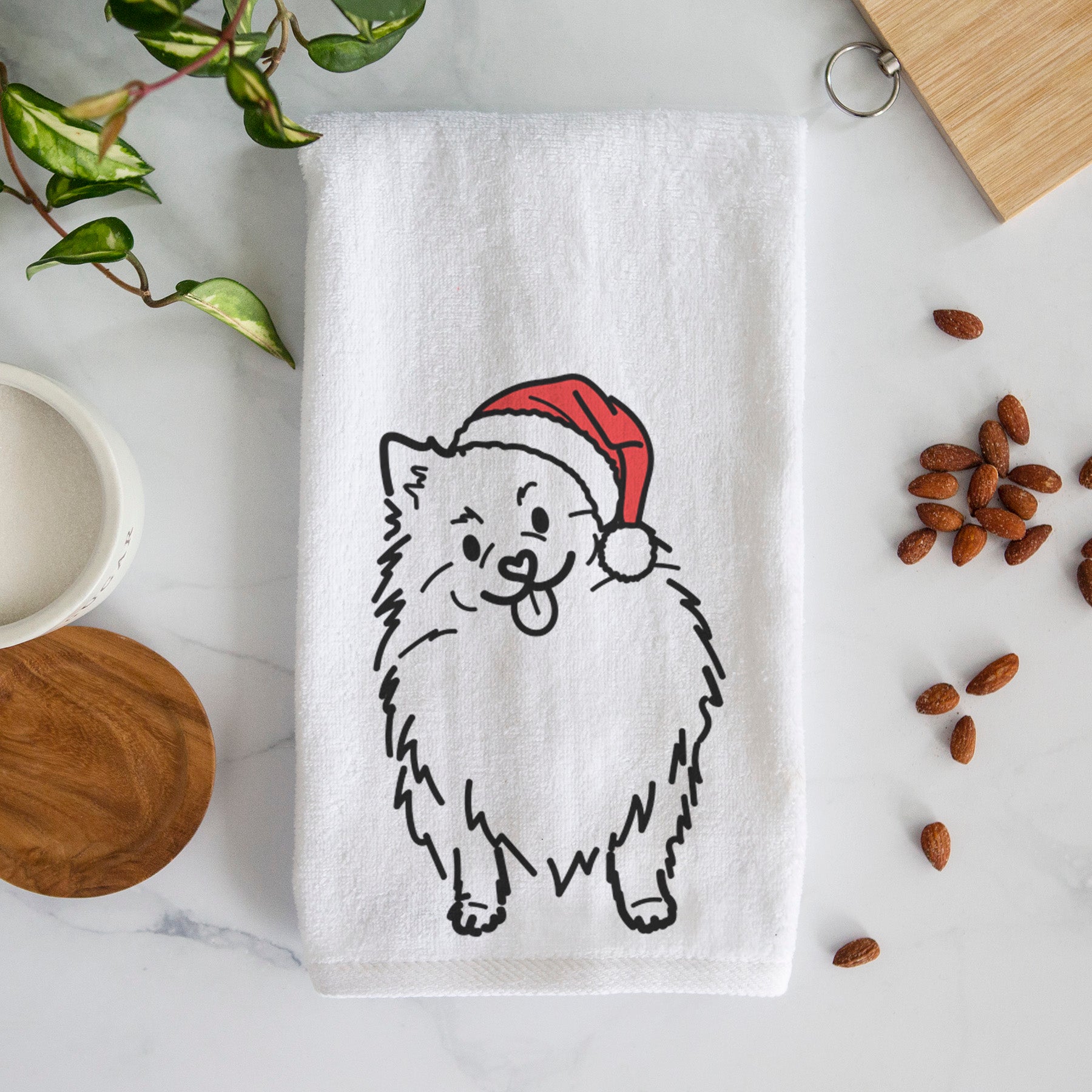 Jolly Pomeranian - Fern - Decorative Hand Towel