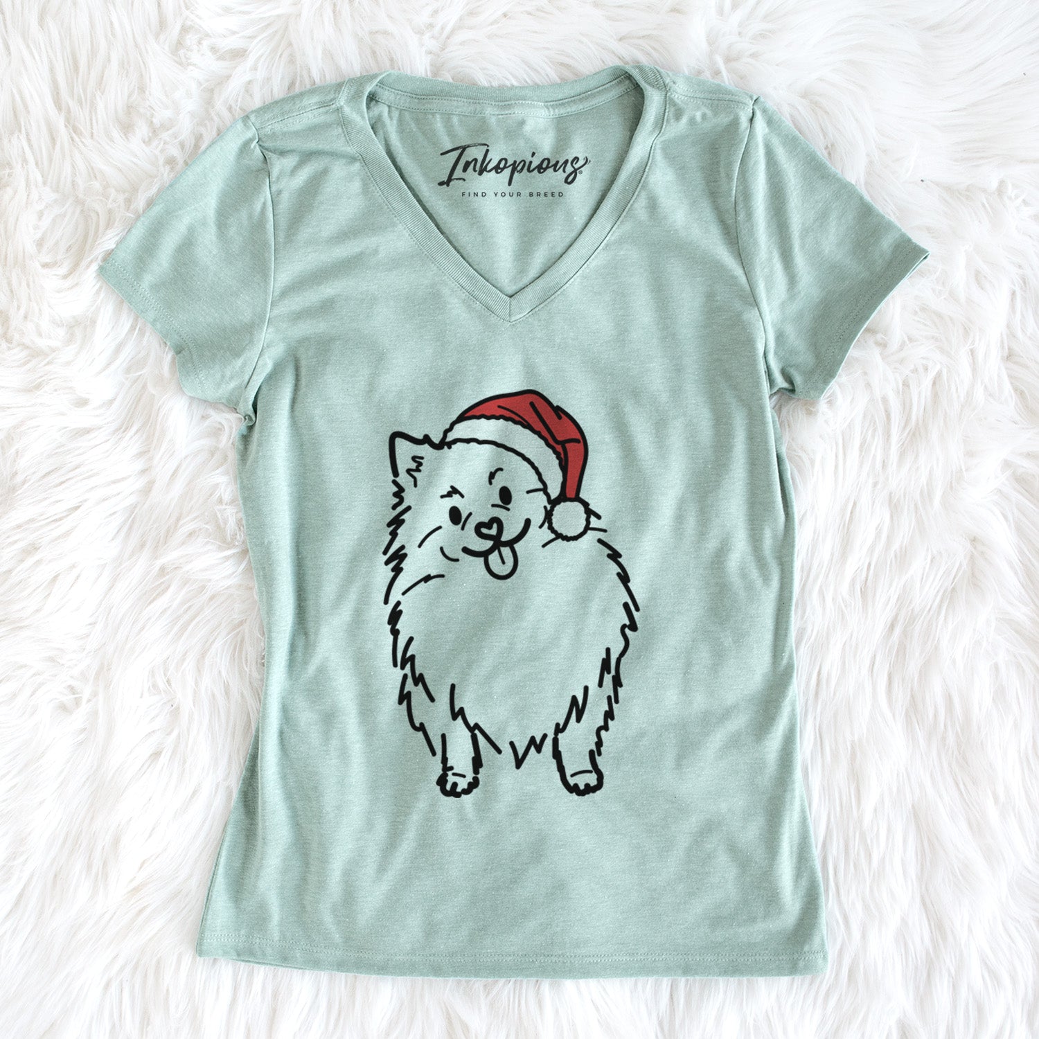 Jolly Pomeranian - Fern - Women's Perfect V-neck Shirt