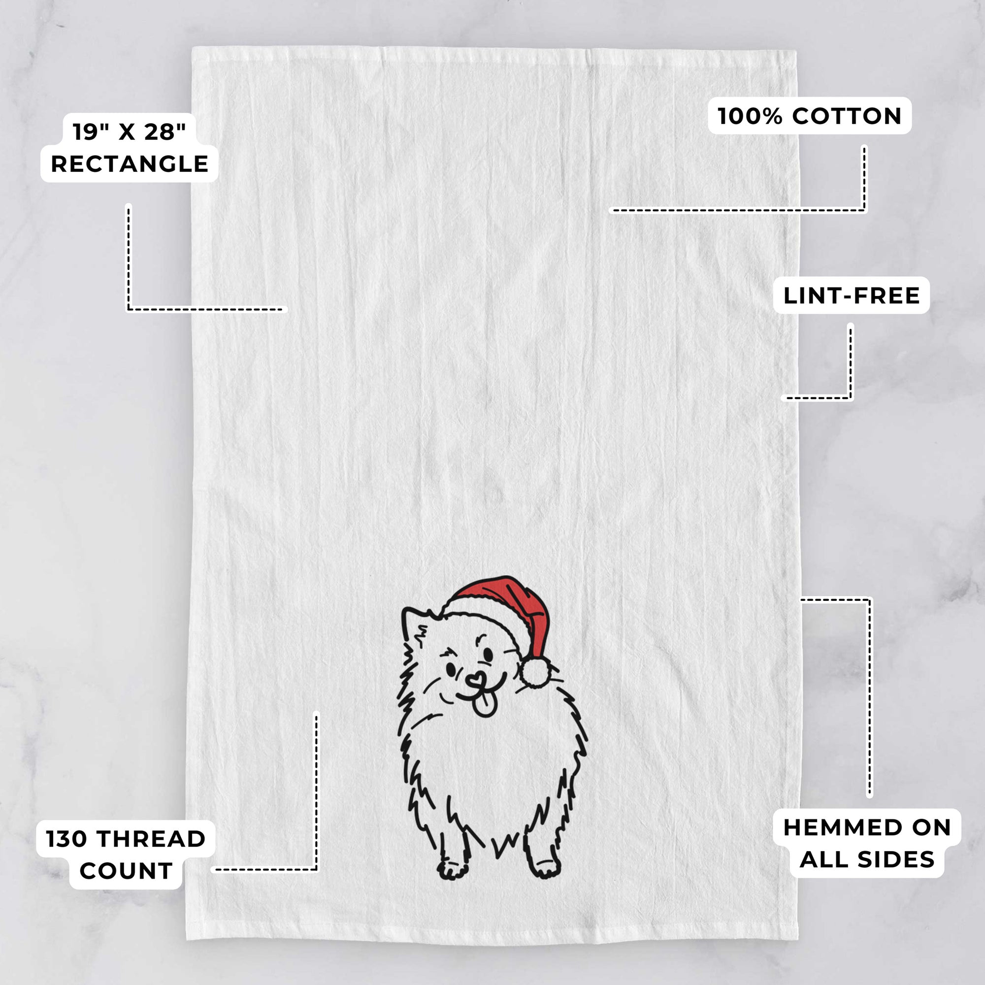 Jolly Pomeranian - Fern - Tea Towel