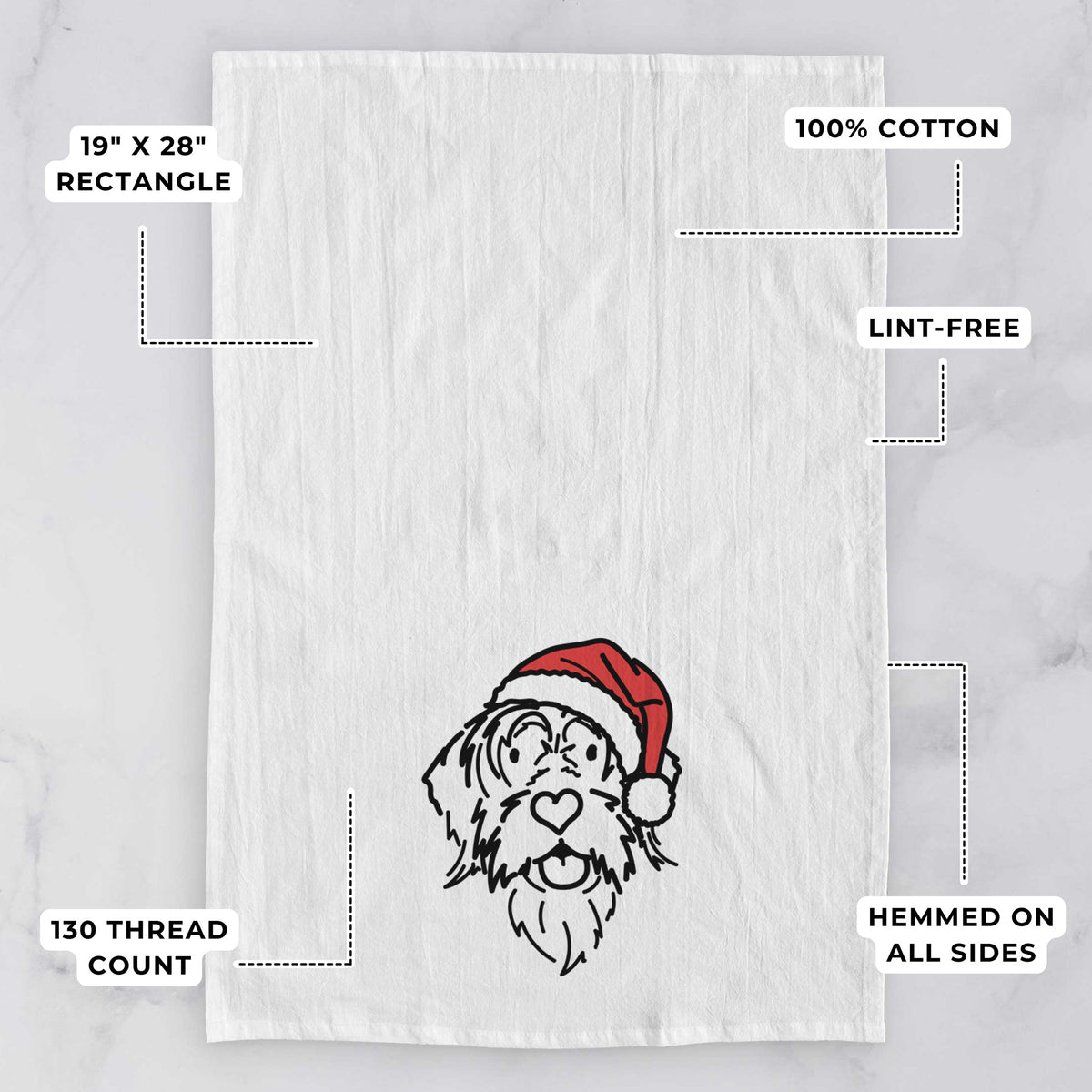 Jolly Wirehaird Pointing Griffon - Gary - Tea Towel