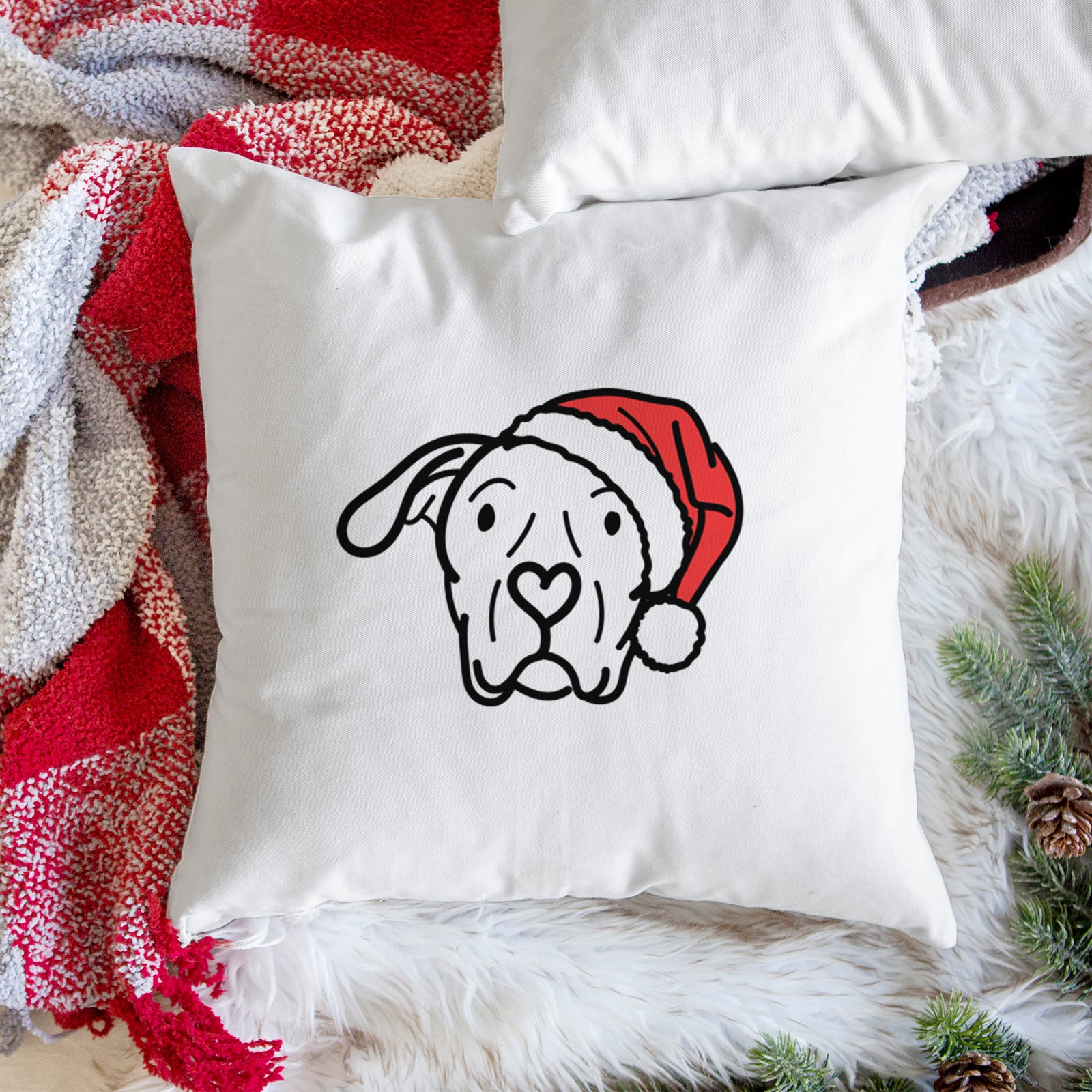 Love Always Dogo Argentino - Genevieve -  Throw Pillow Cover