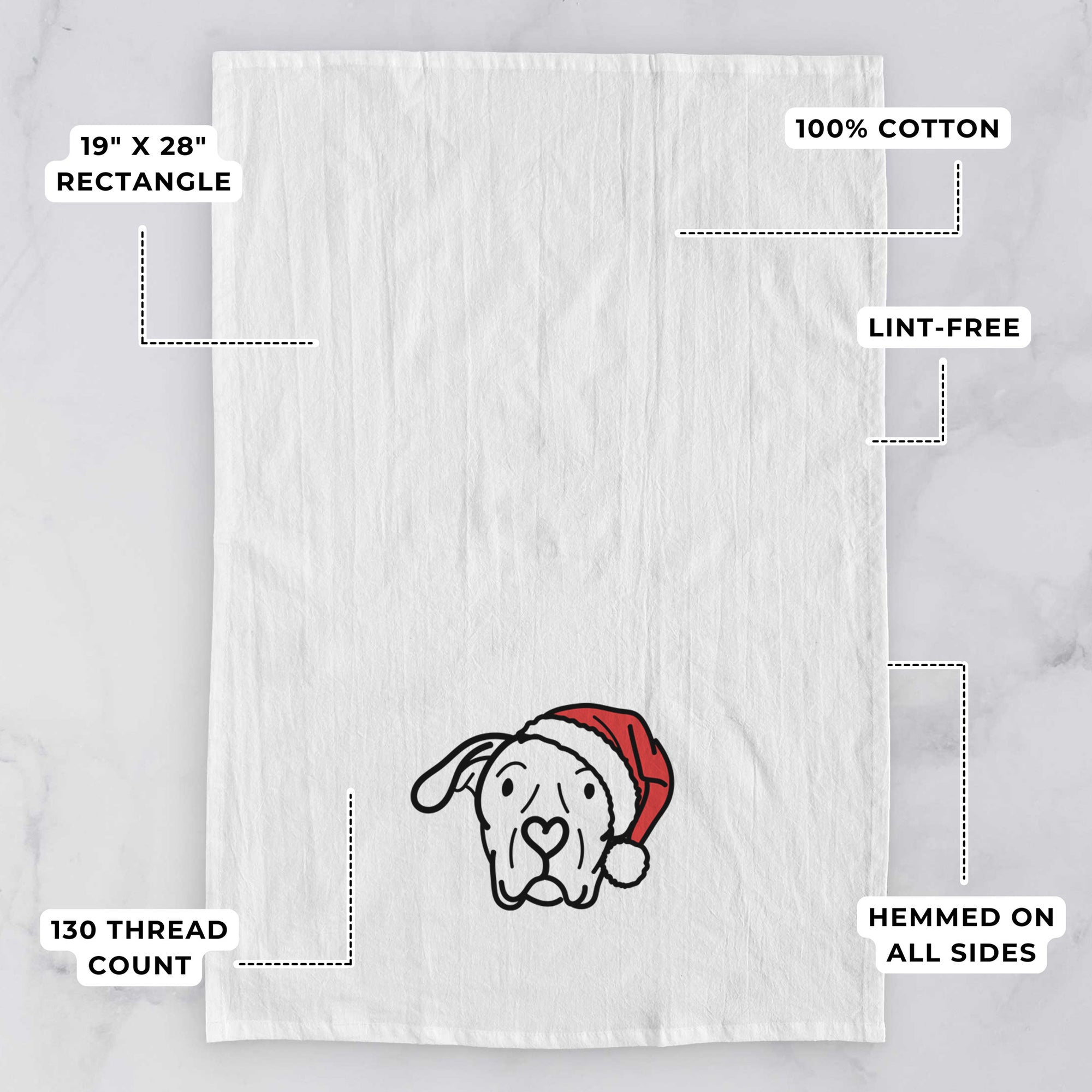 Jolly Dogo Argentino - Genevieve - Tea Towel