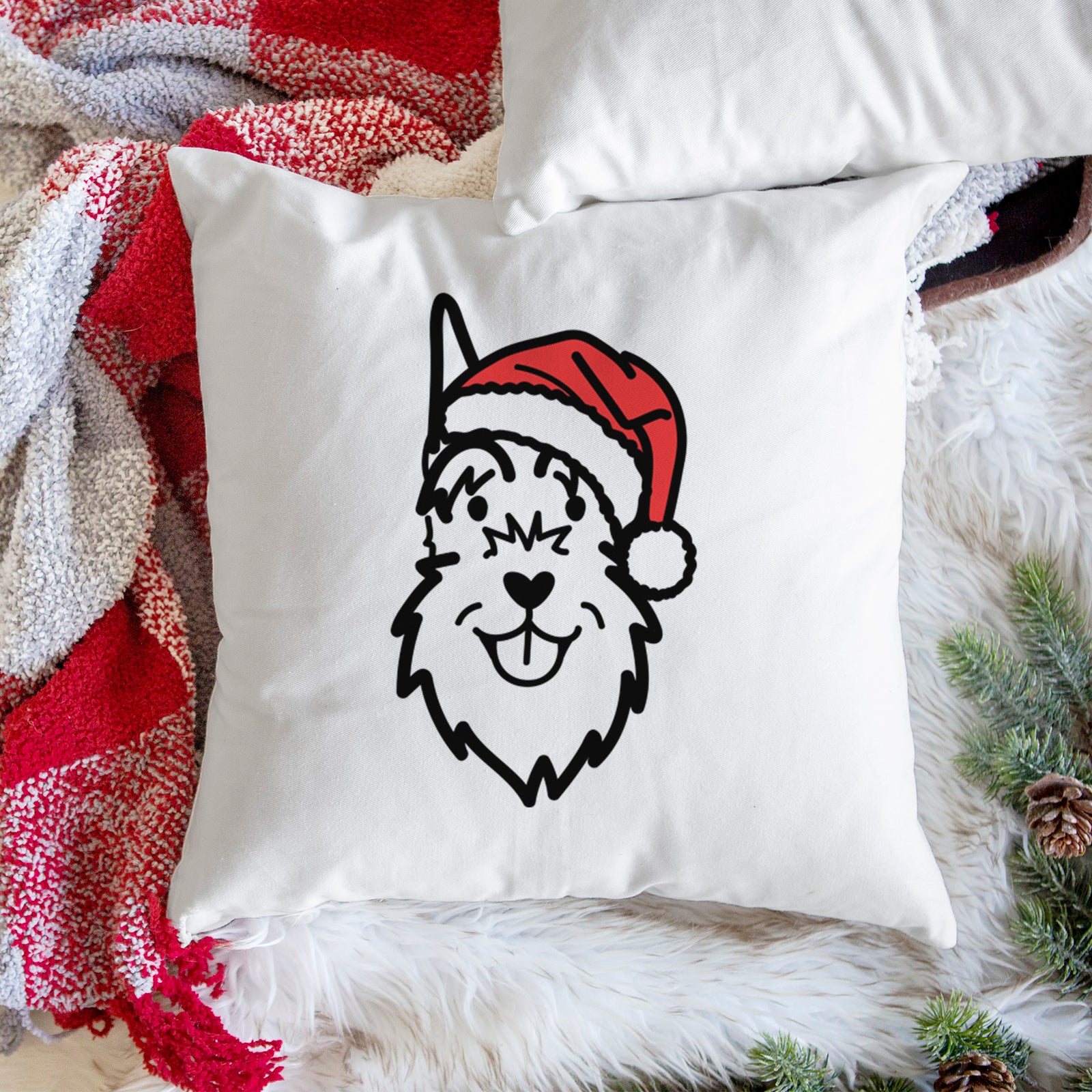 Love Always Schnauzer Cropped Ears - Throw Pillow Cover