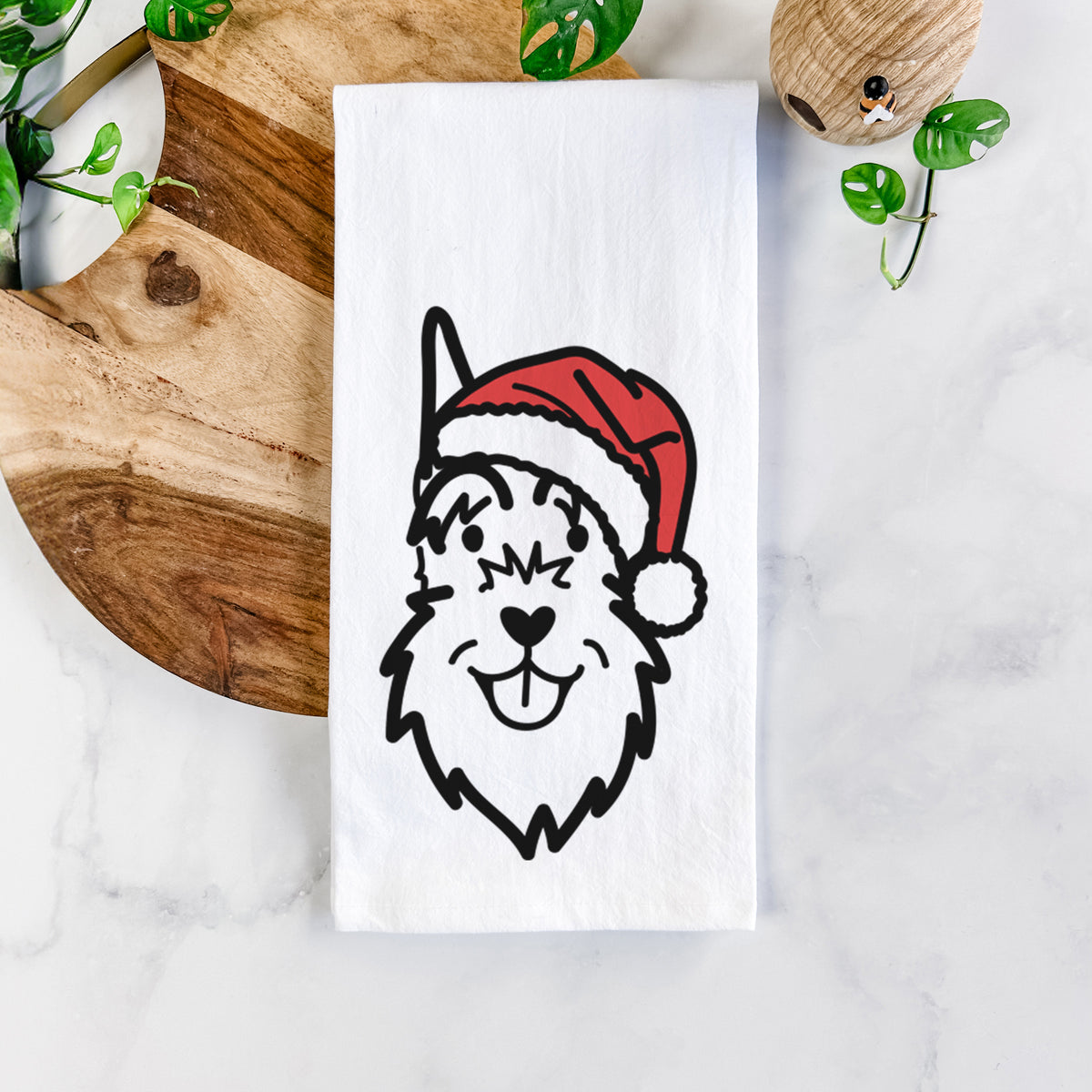 Jolly Schnauzer Cropped Ears - Tea Towel