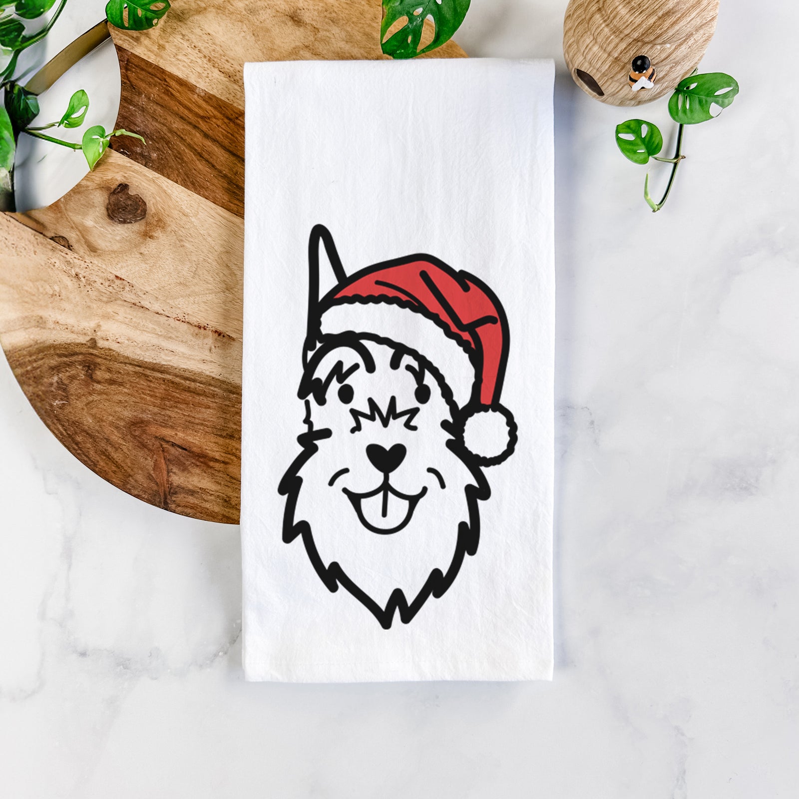 Jolly Schnauzer Cropped Ears - Tea Towel