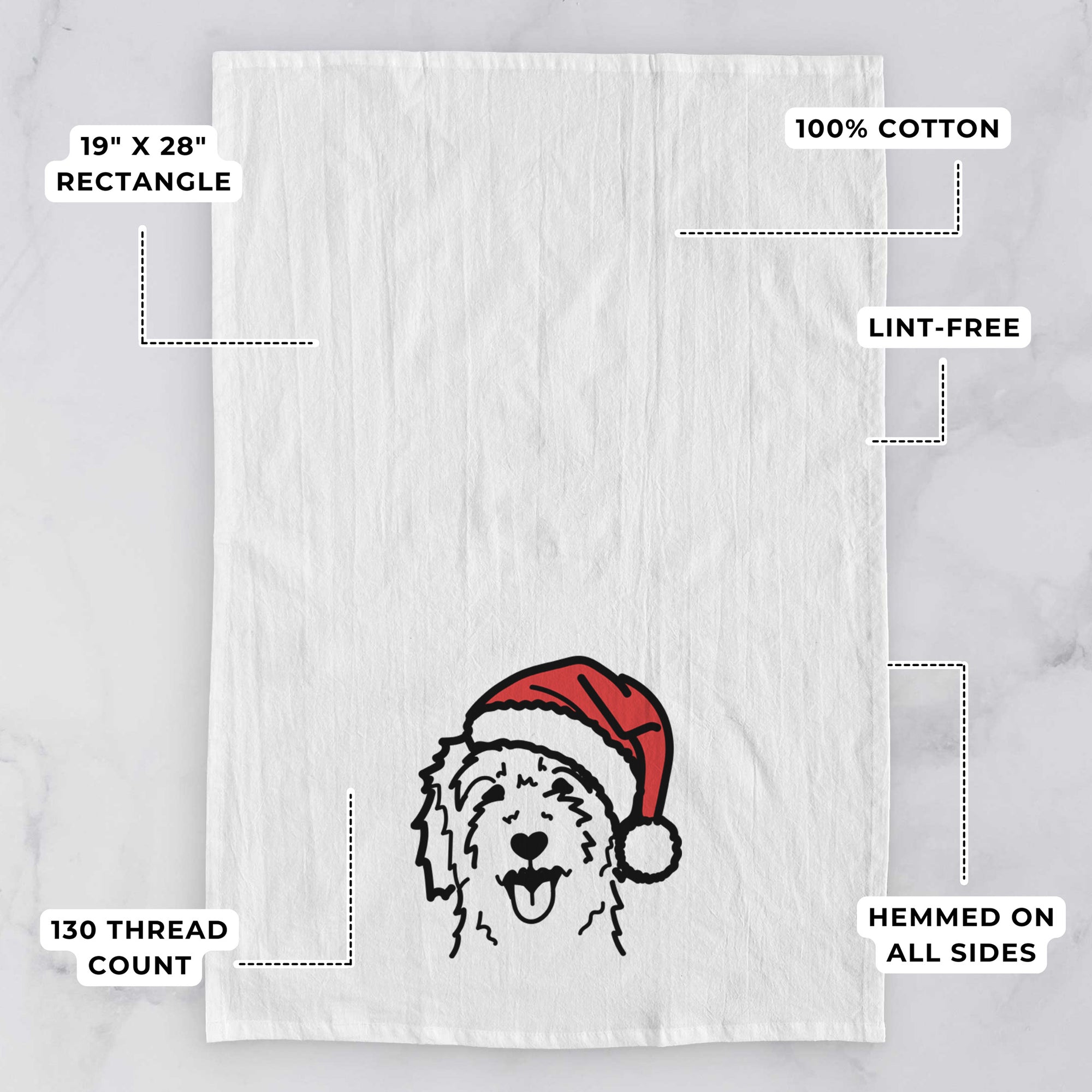 Jolly Goldendoodle - Tea Towel