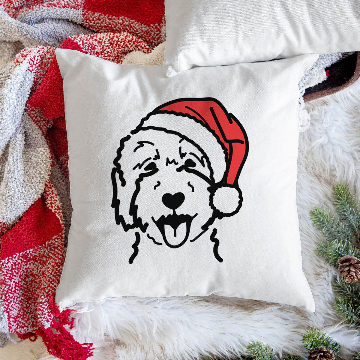Love Always Goldendoodle 2 - Throw Pillow Cover
