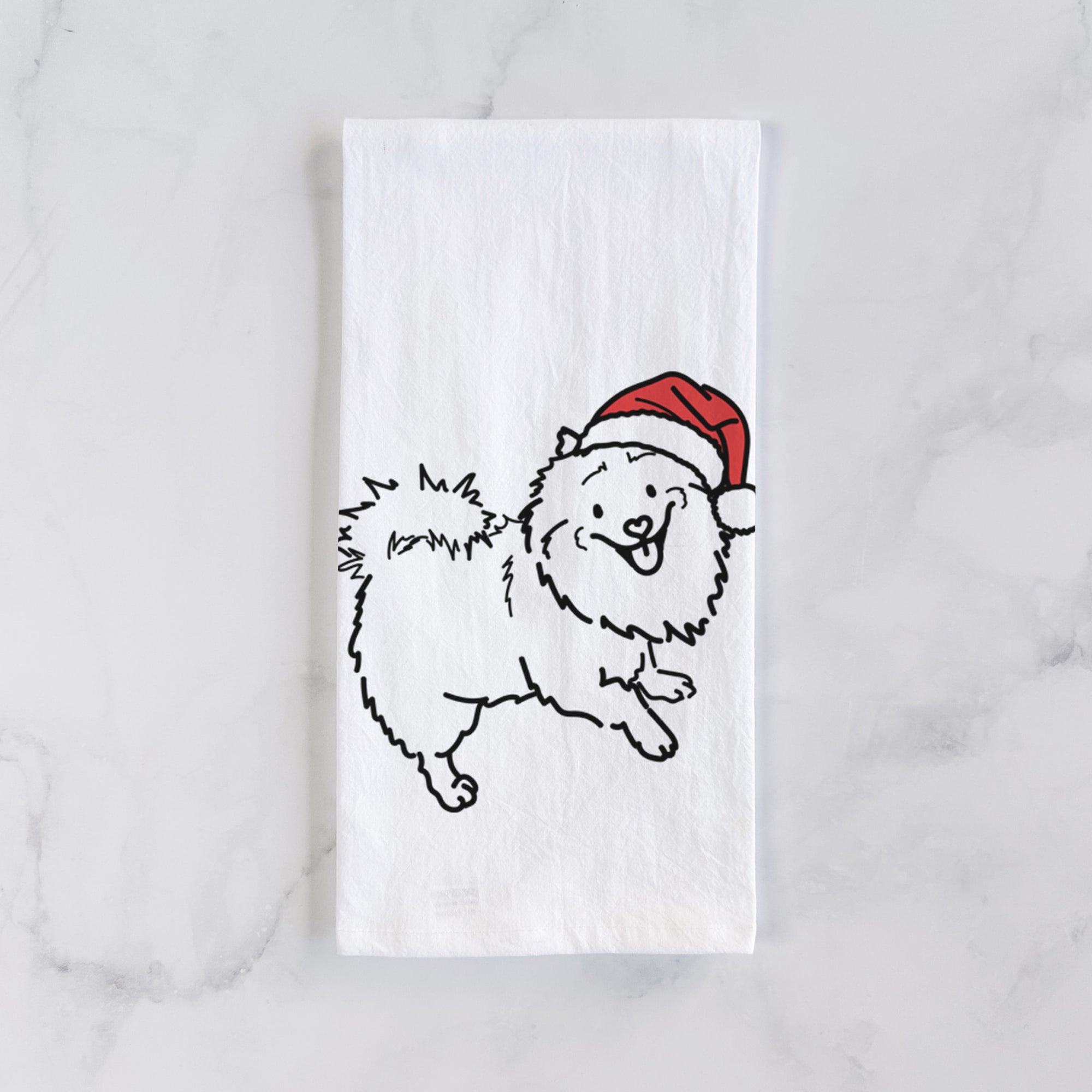 Jolly Pomeranian Mix - Goldie - Tea Towel