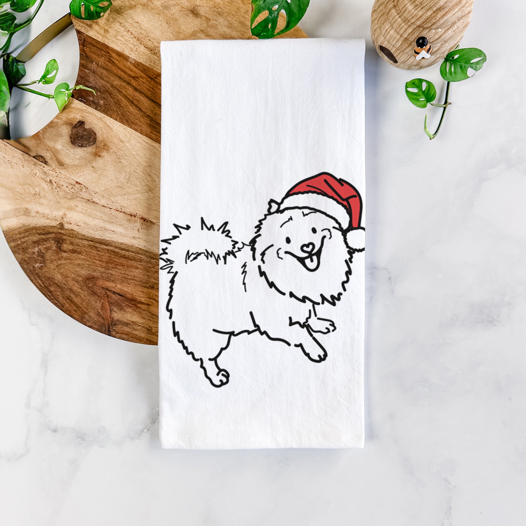 Jolly Pomeranian Mix - Goldie - Tea Towel