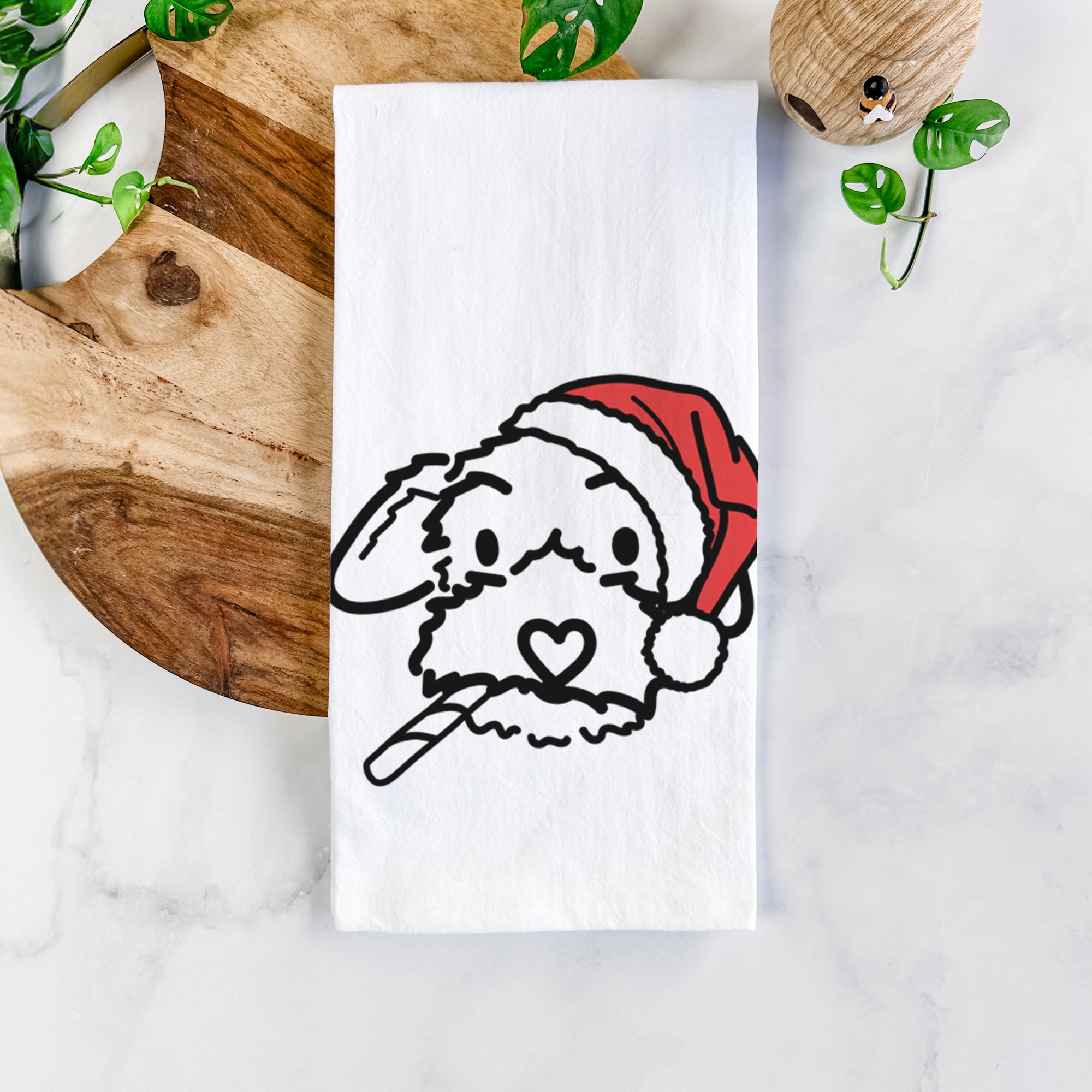 Jolly Poodle Mix - Gomer - Tea Towel