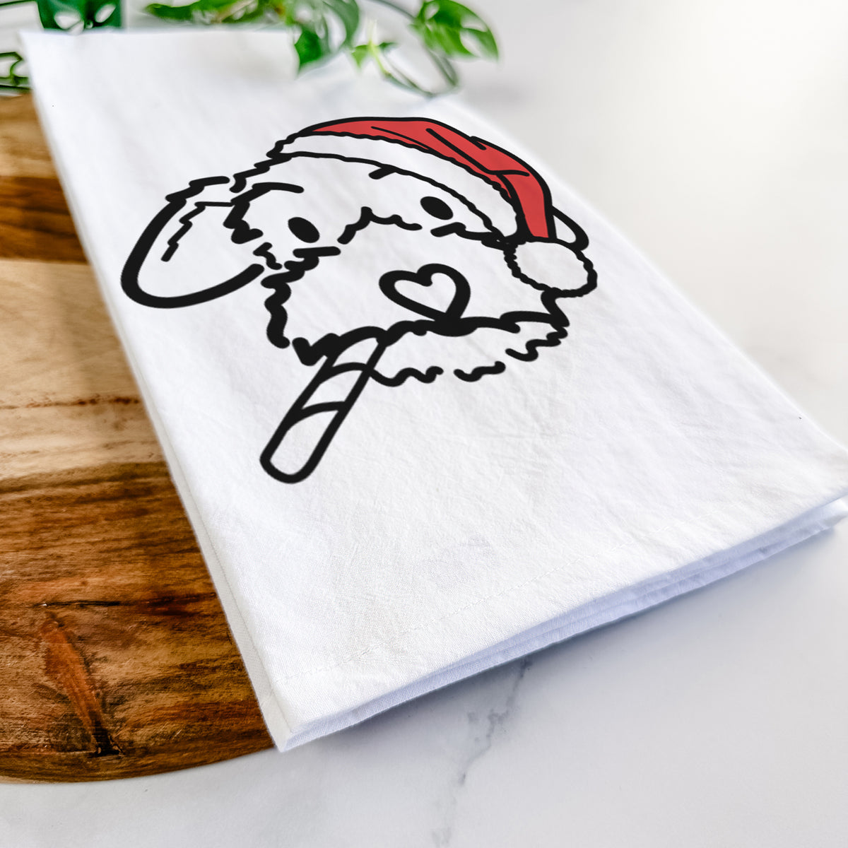 Jolly Poodle Mix - Gomer - Tea Towel