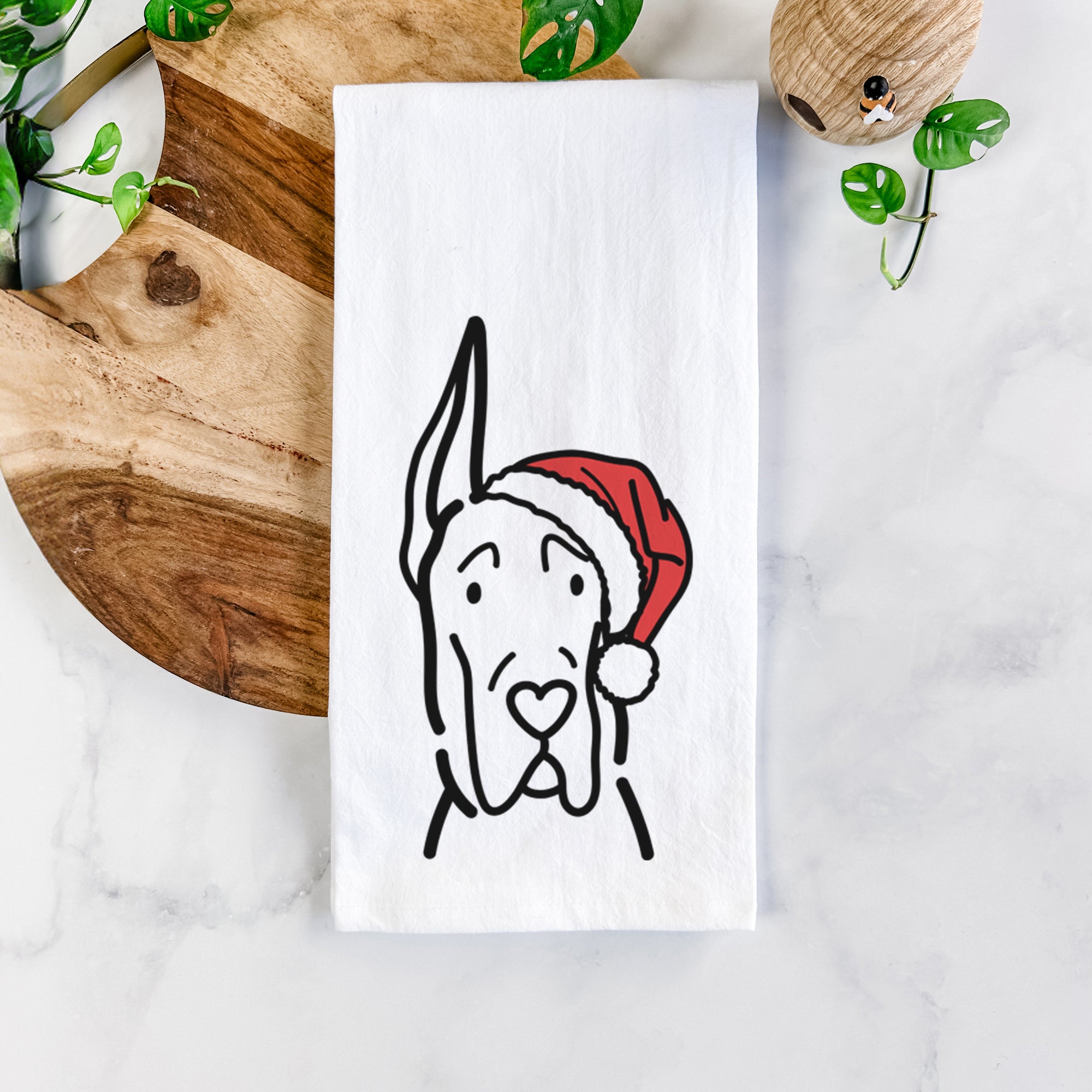 Jolly Great Dane with Cropped Ears - Tea Towel