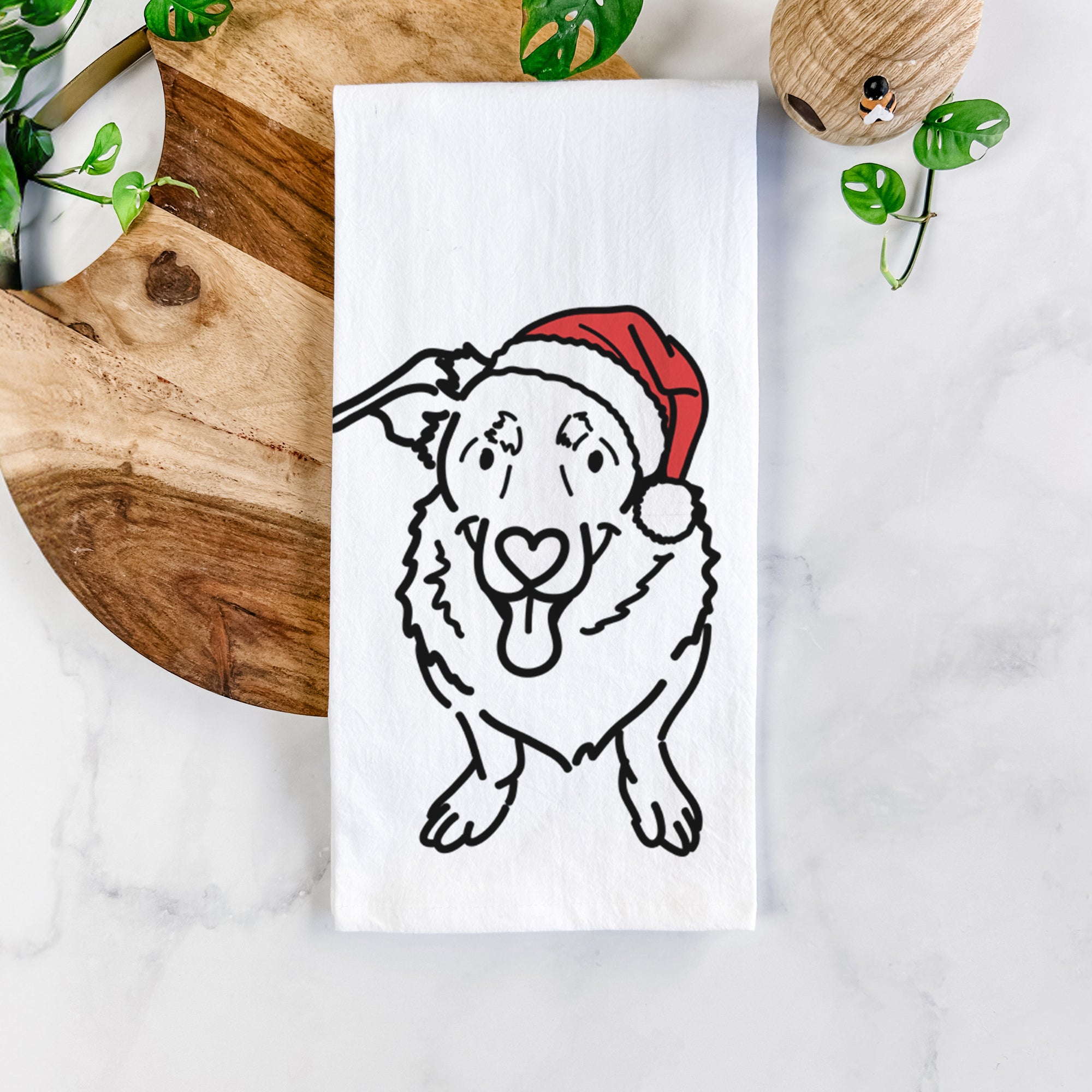 Jolly Basset Hound German Shepherd Mix - Gretchen - Tea Towel