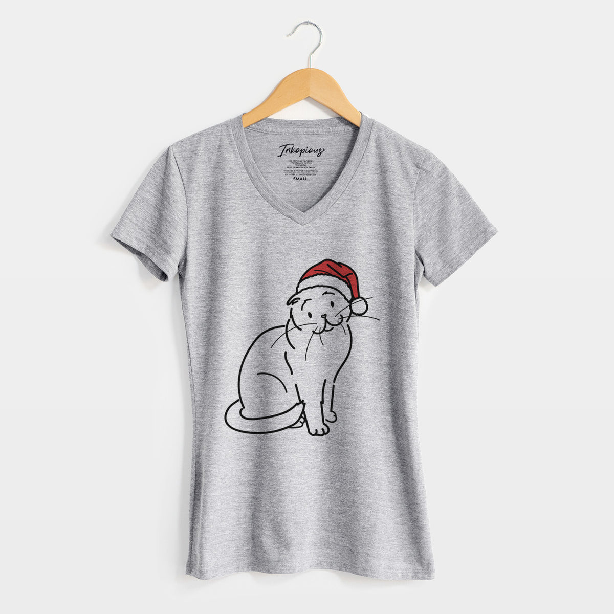 Jolly Scottish Fold Cat - Hank - Women's Perfect V-neck Shirt