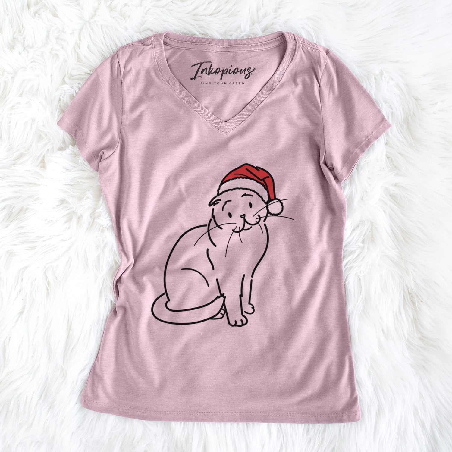 Jolly Scottish Fold Cat - Hank - Women's Perfect V-neck Shirt