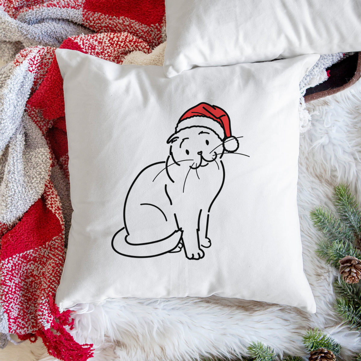 Love Always Scottish Fold Cat - Hank -  Throw Pillow Cover