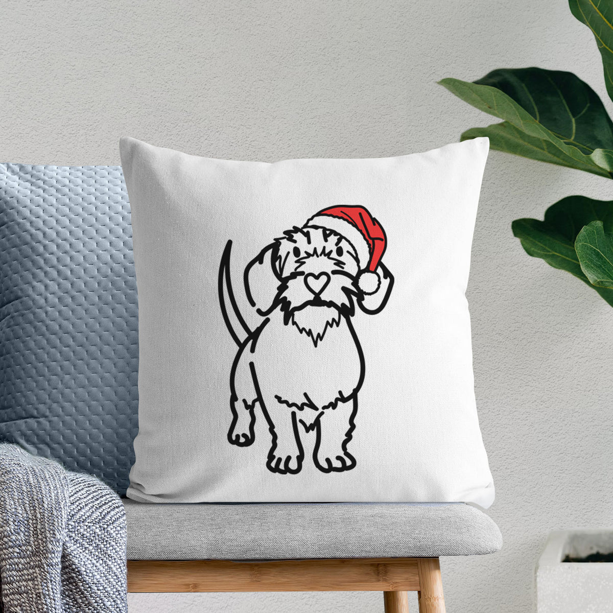 Love Always Wire Dachshund - Henry -  Throw Pillow Cover
