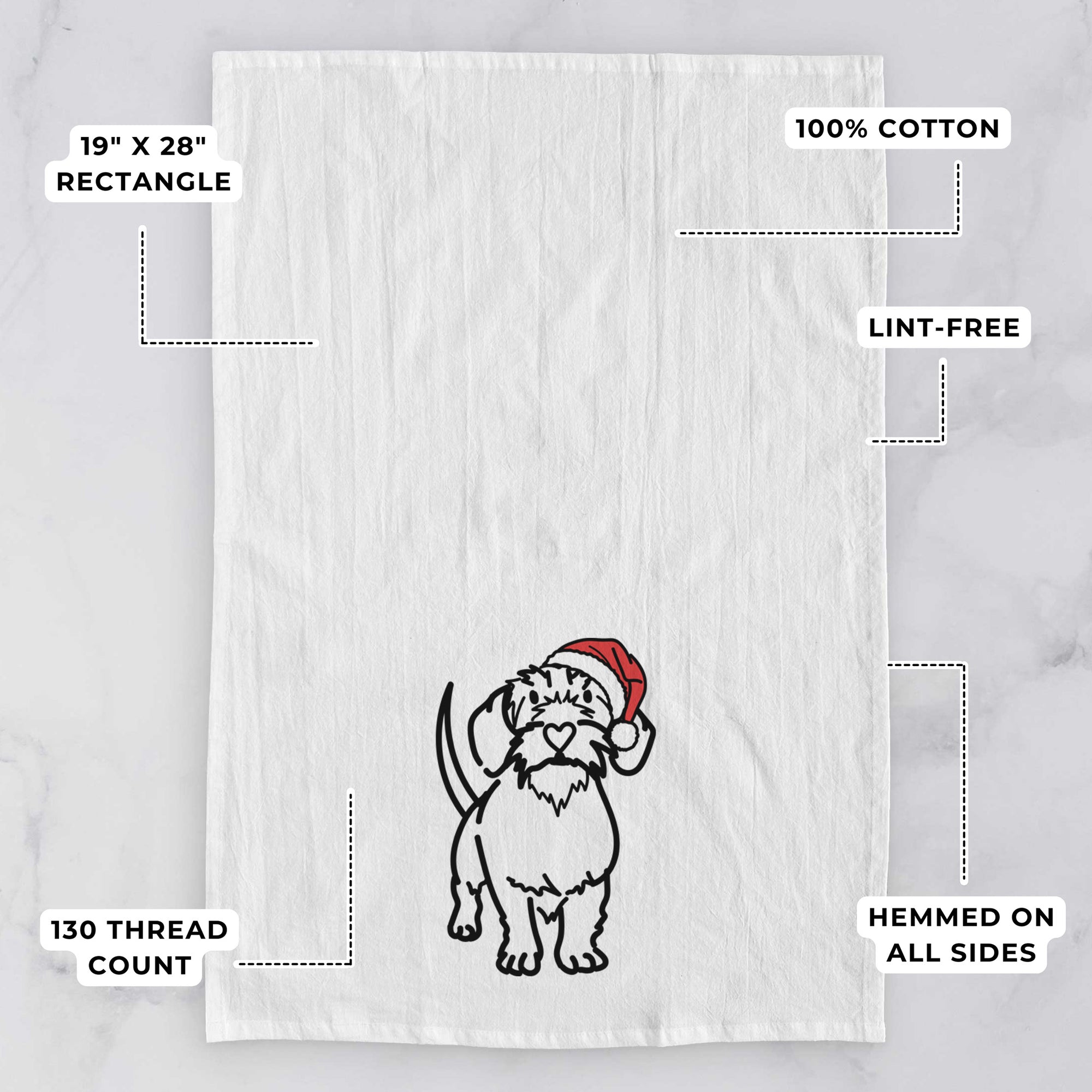 Jolly Wire Dachshund - Henry - Tea Towel