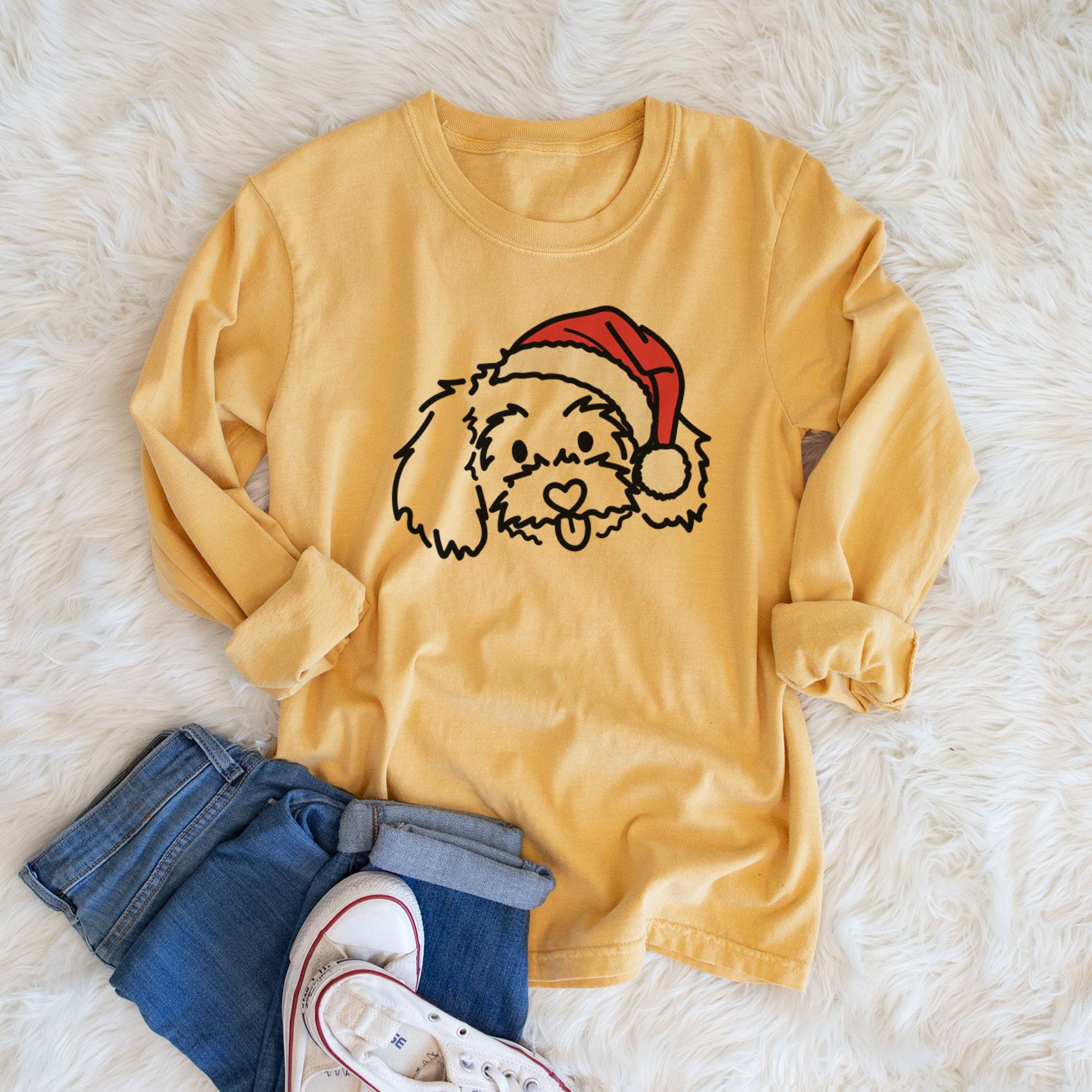 Jolly Maltipoo - Holly - Heavyweight 100% Cotton Long Sleeve