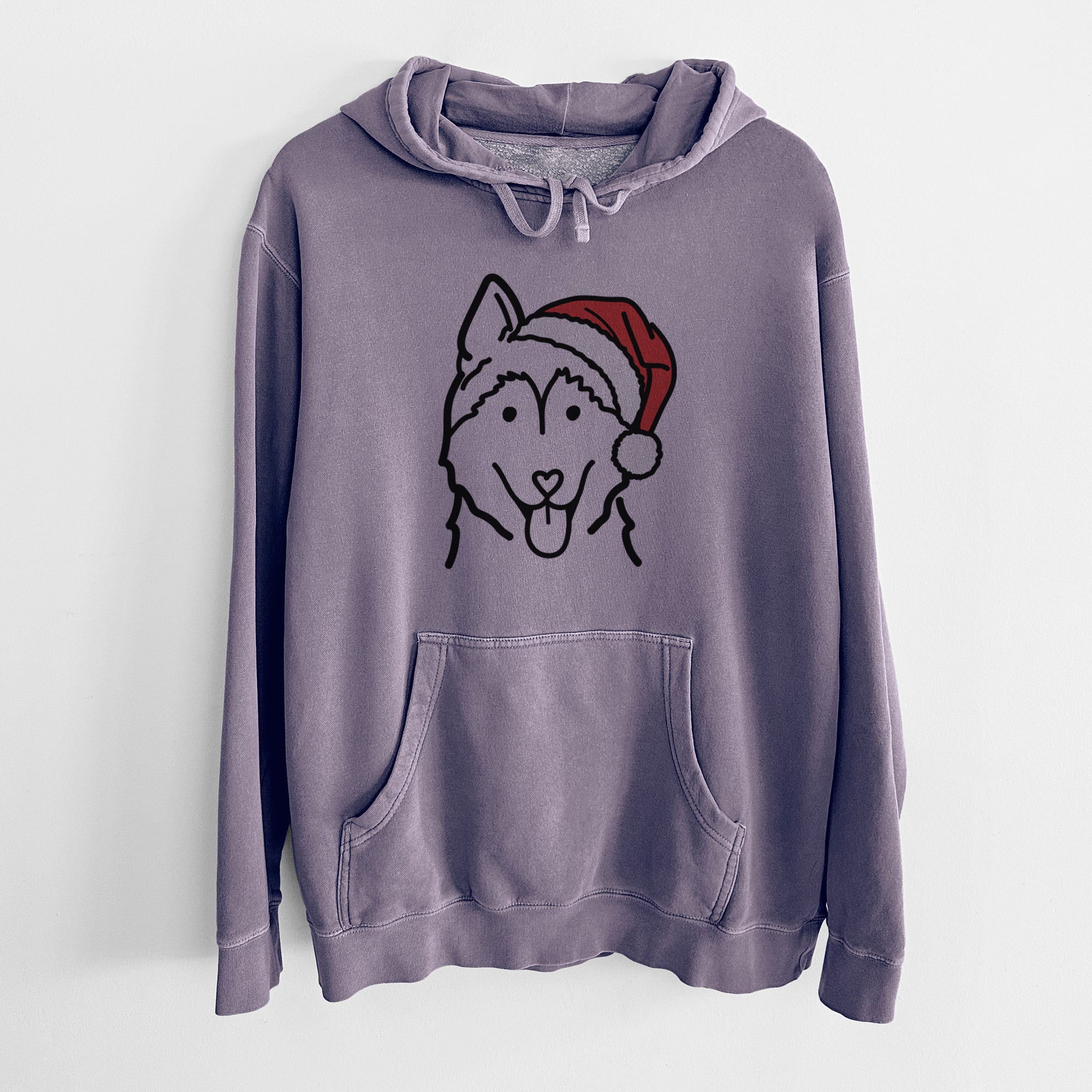 Jolly Siberian Husky - Unisex Pigment Dyed Hoodie