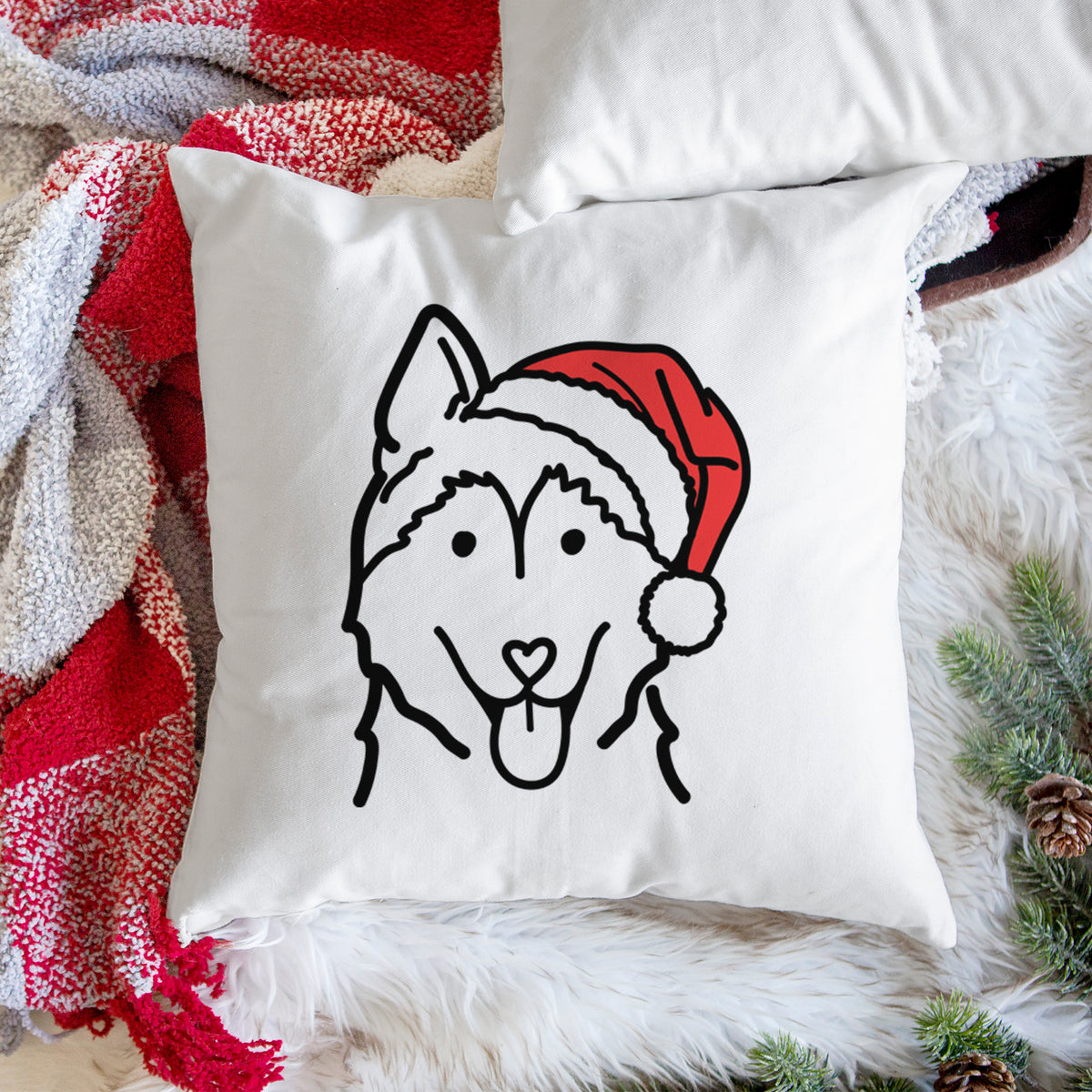 Love Always Siberian Husky - Throw Pillow Cover