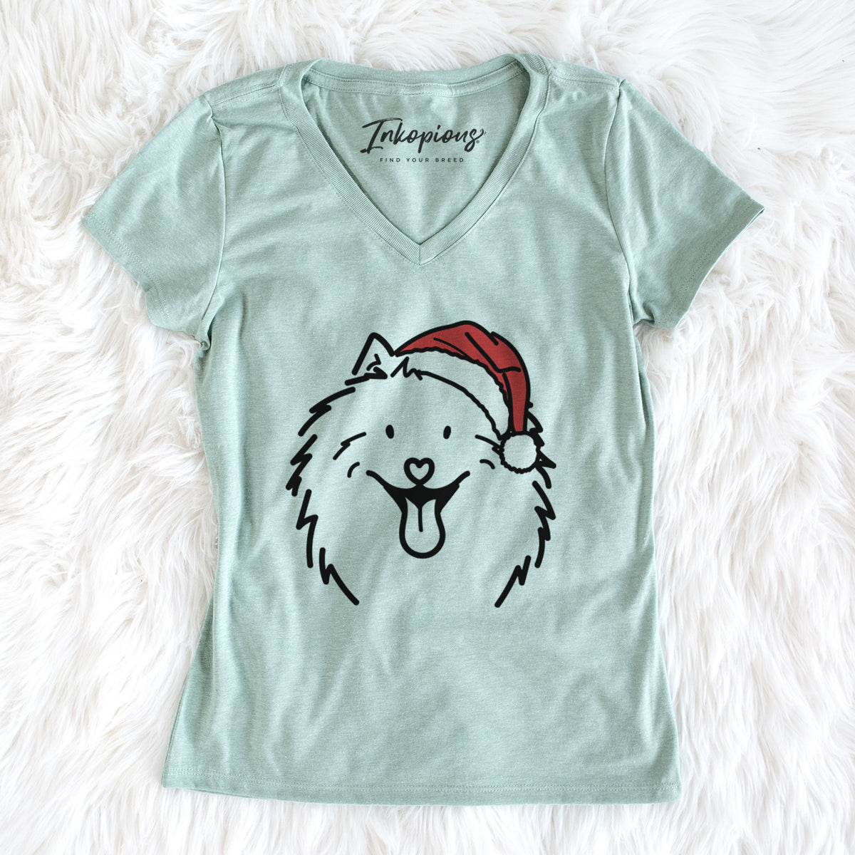 Jolly Samoyed - Johnny - Women's Perfect V-neck Shirt