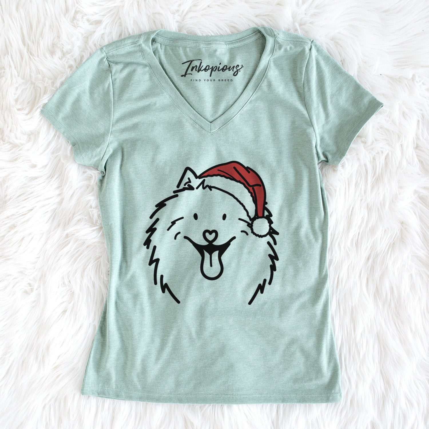 Jolly Samoyed - Johnny - Women's Perfect V-neck Shirt