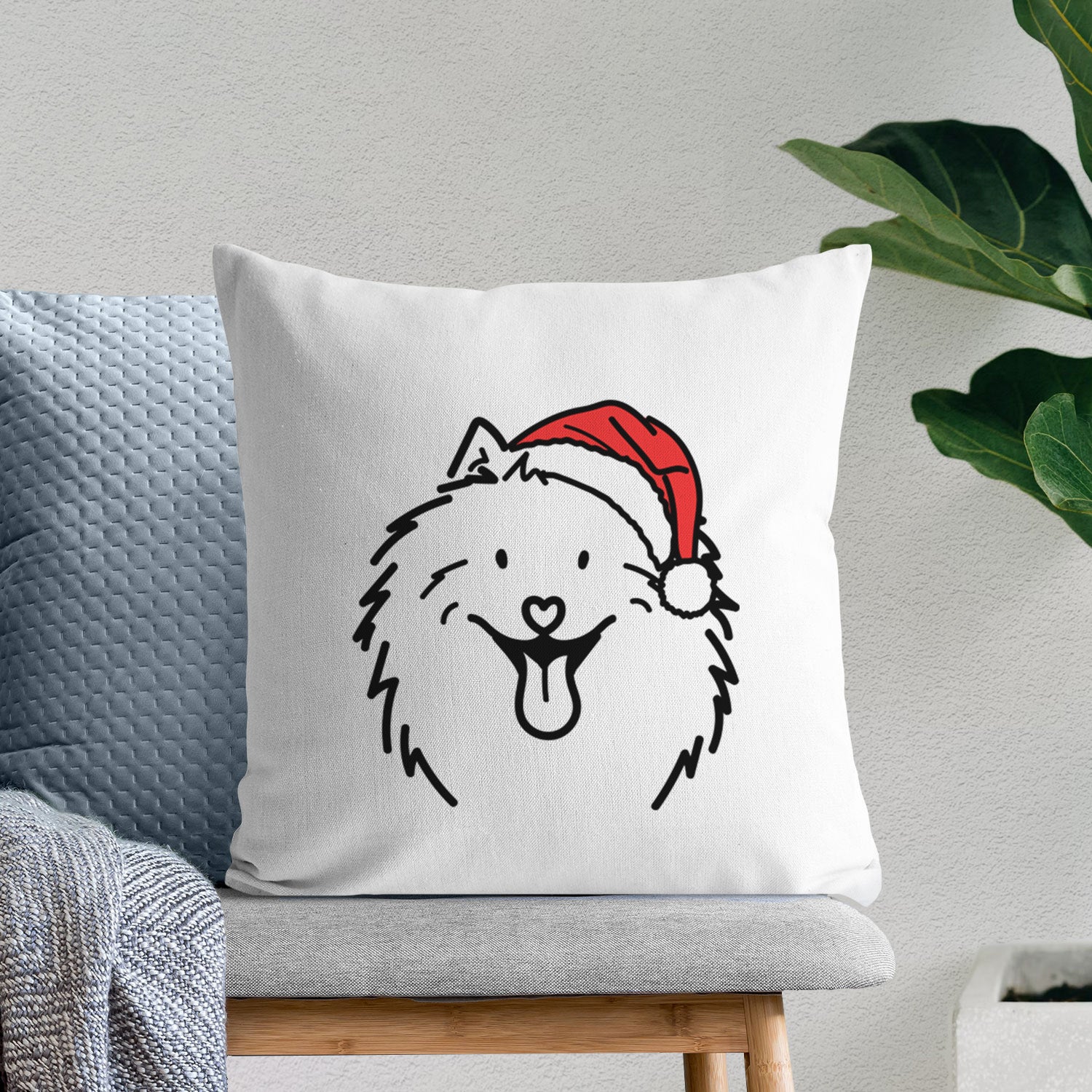 Love Always Samoyed - Johnny -  Throw Pillow Cover